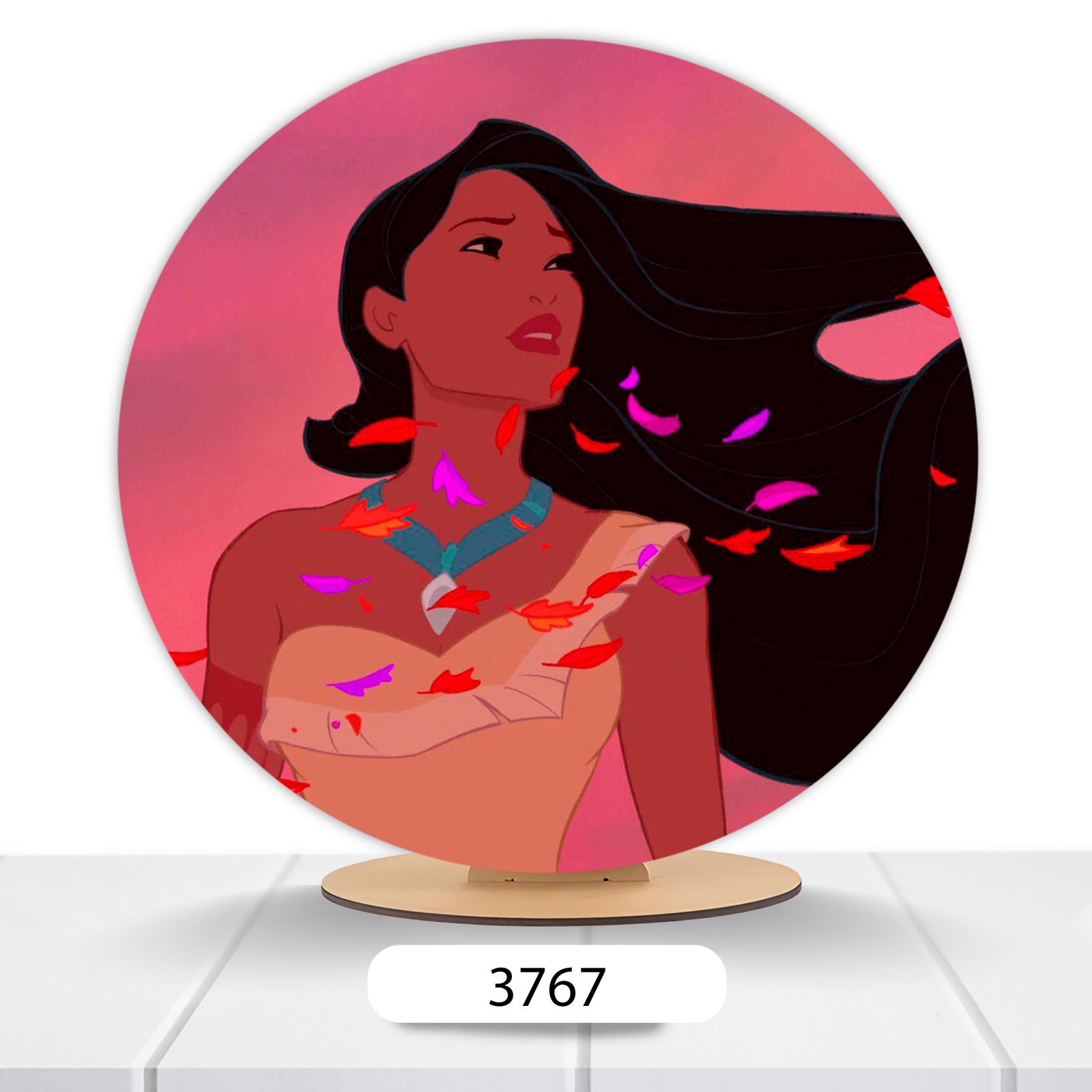 Painel Redondo Pocahontas 50x50cm