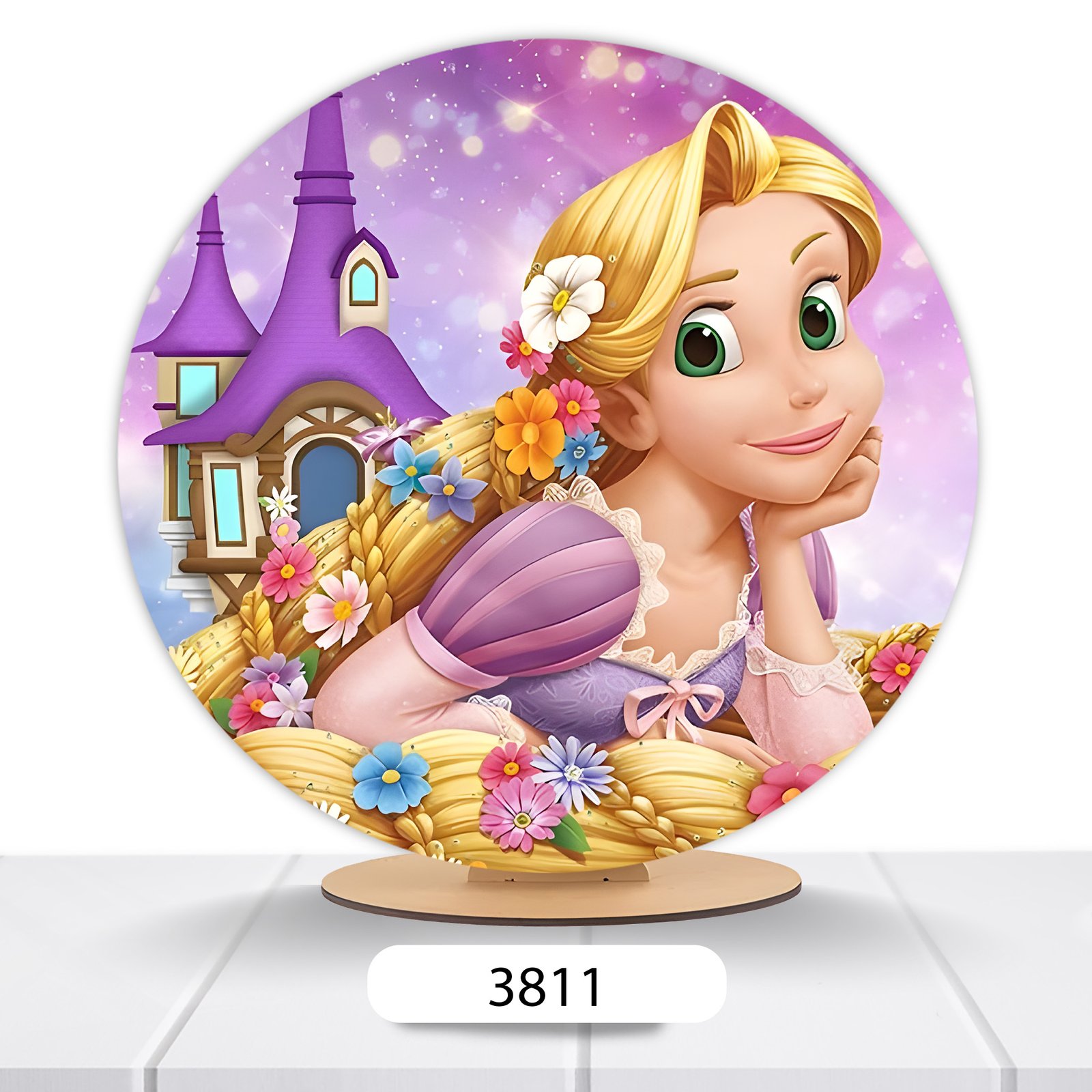 Painel Redondo Rapunzel 50x50cm - Imagem 11