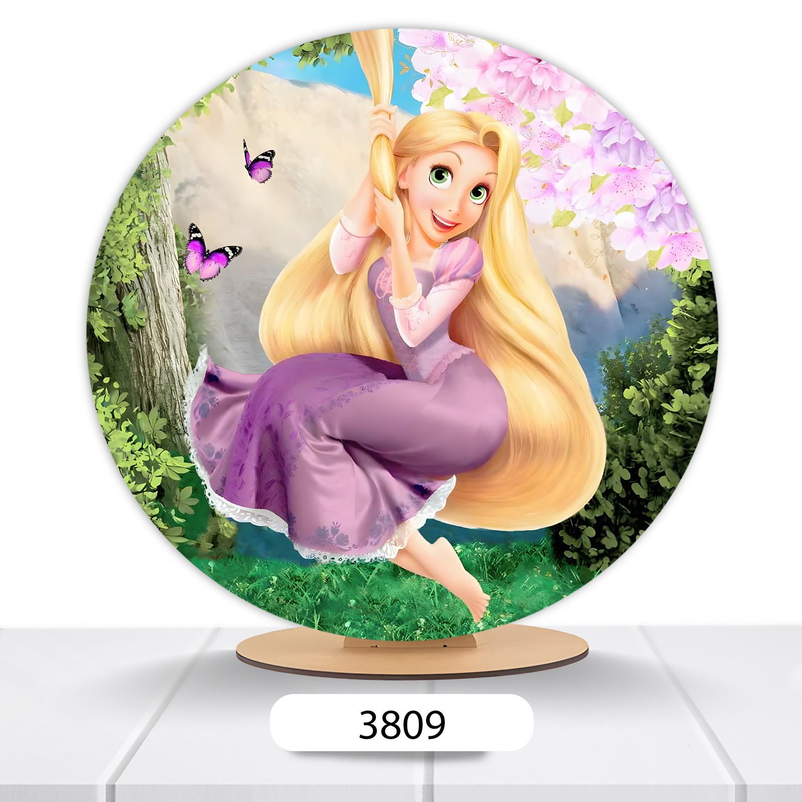 Painel Redondo Rapunzel 50x50cm - Imagem 9