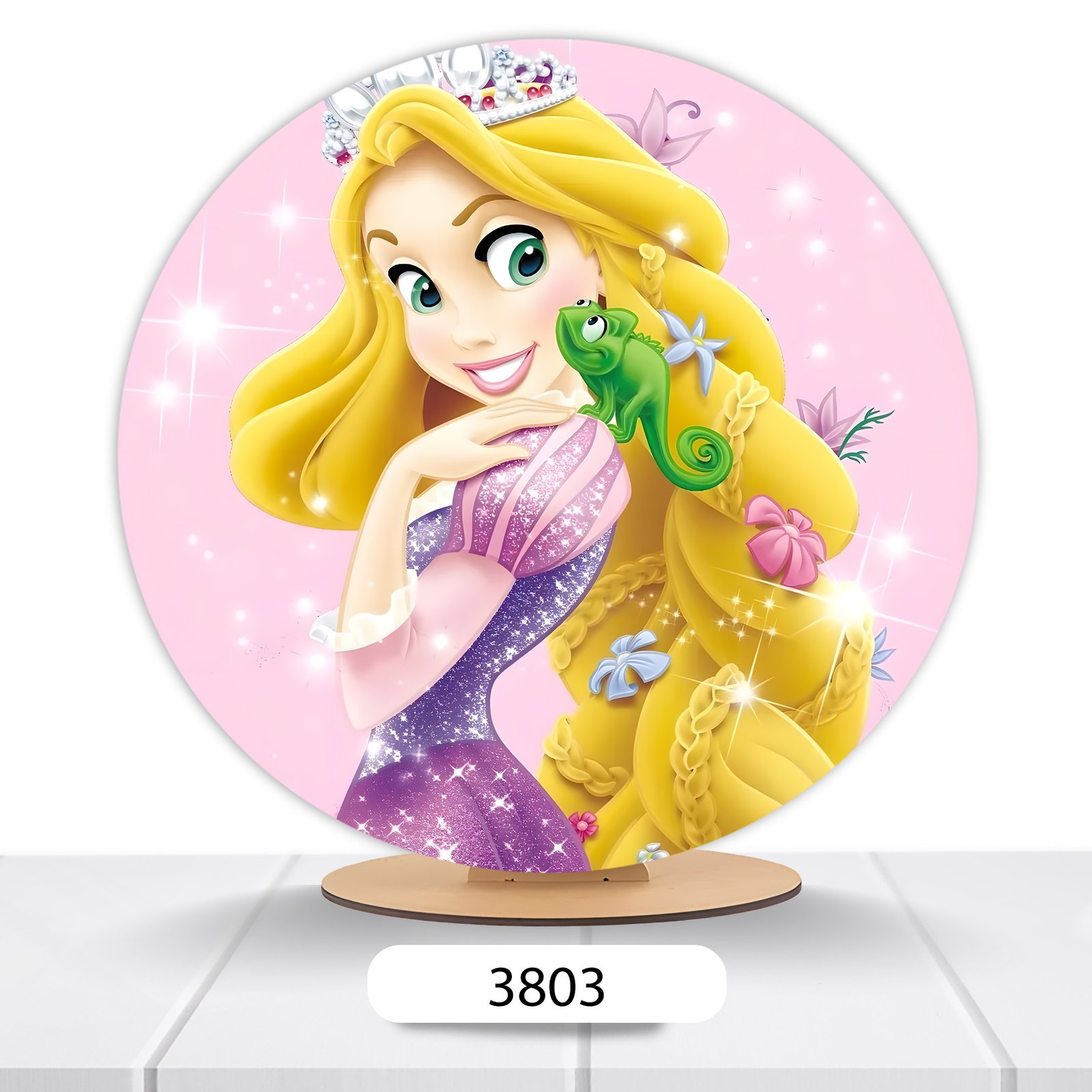 Painel Redondo Rapunzel 50x50cm - Imagem 3