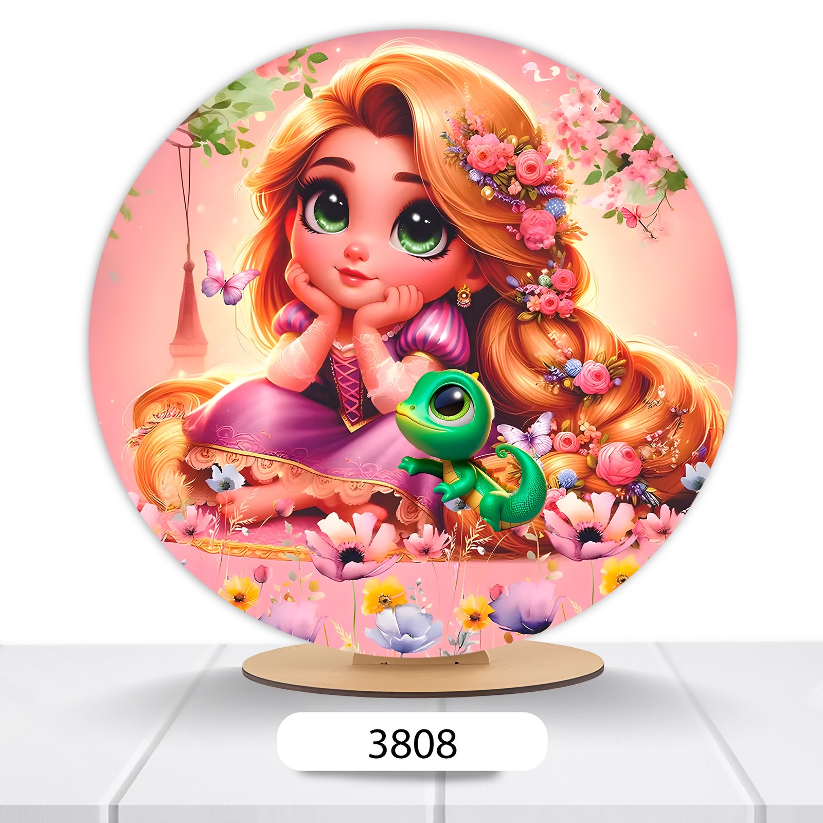 Painel Redondo Rapunzel 50x50cm - Imagem 8