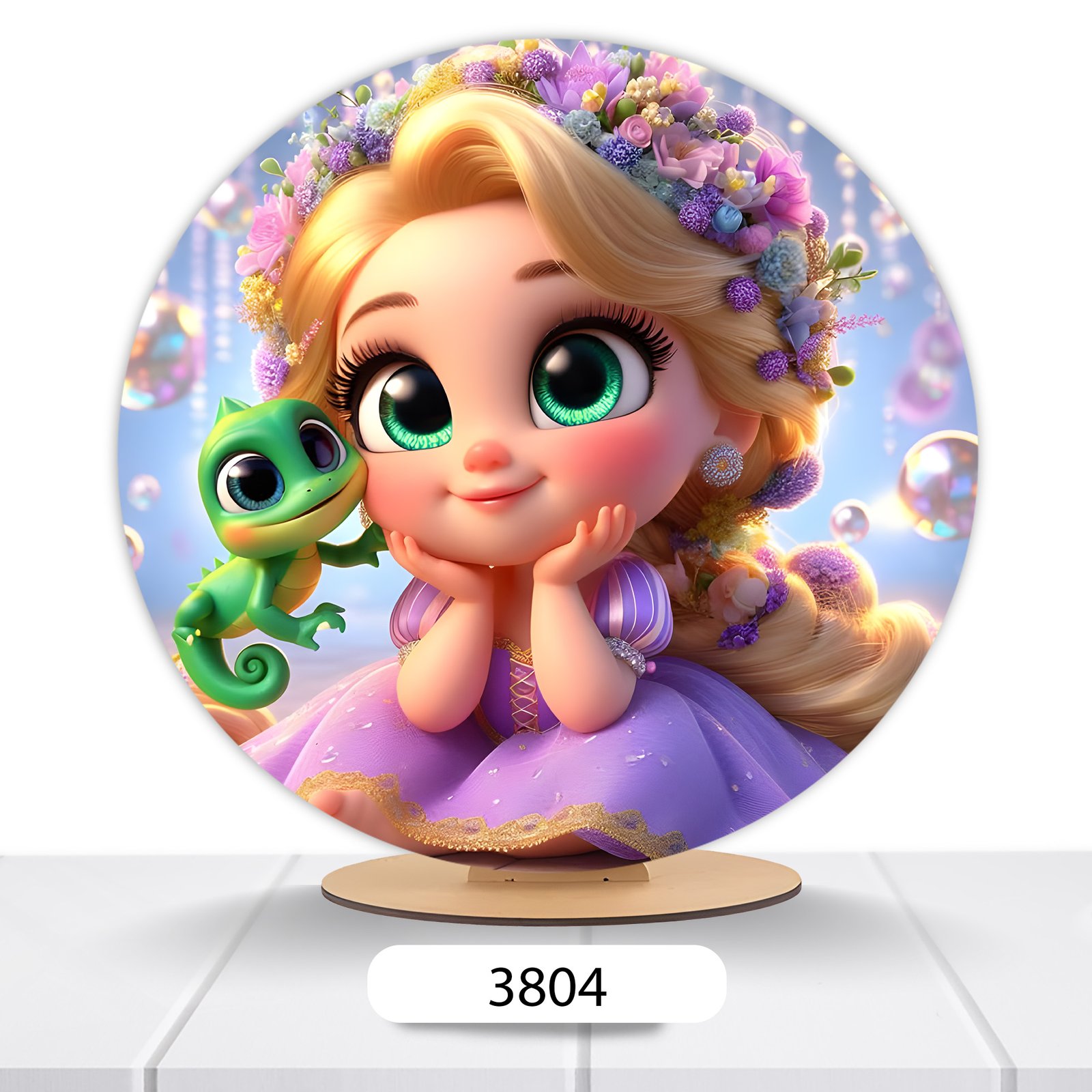 Painel Redondo Rapunzel 50x50cm - Imagem 4