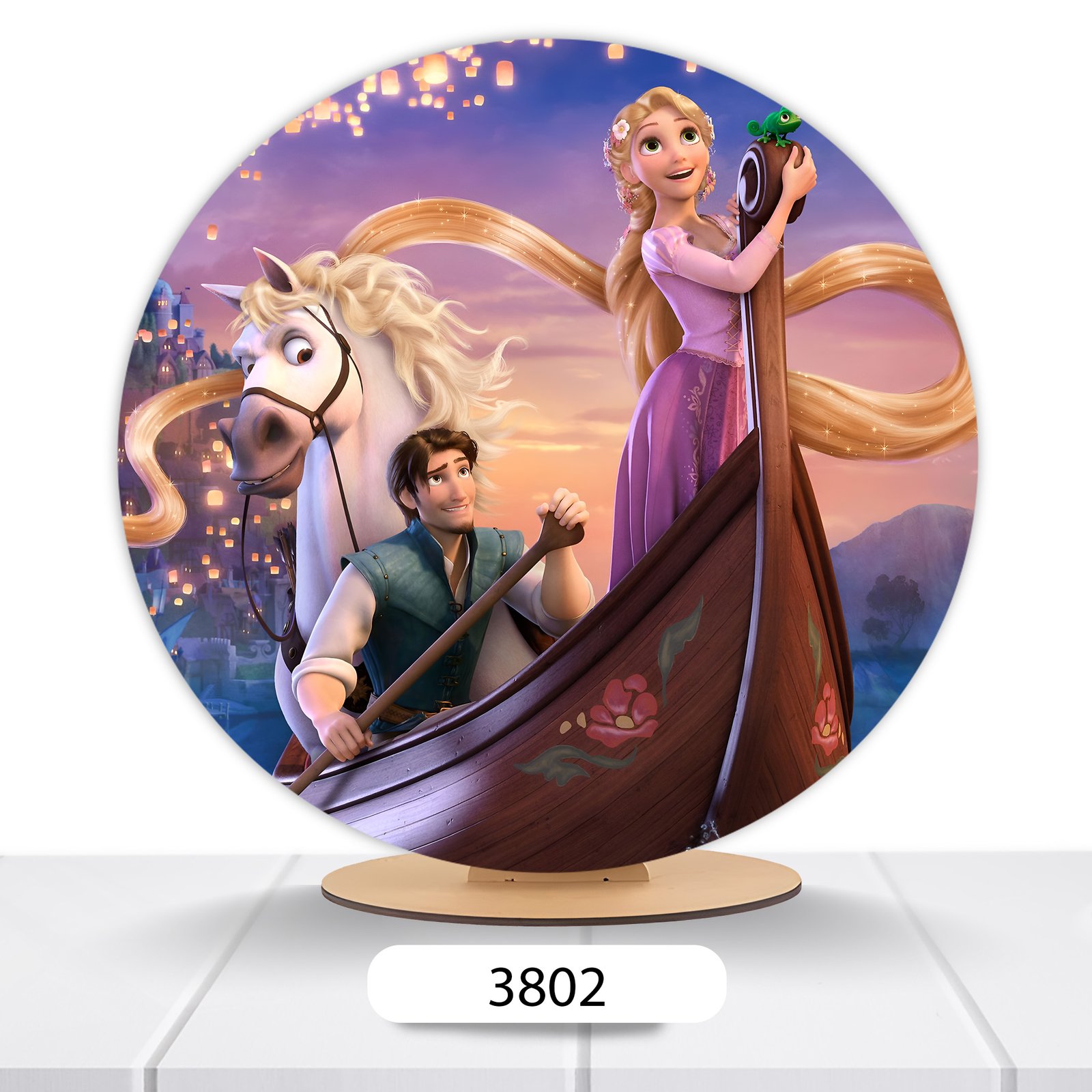 Painel Redondo Rapunzel 50x50cm - Imagem 2