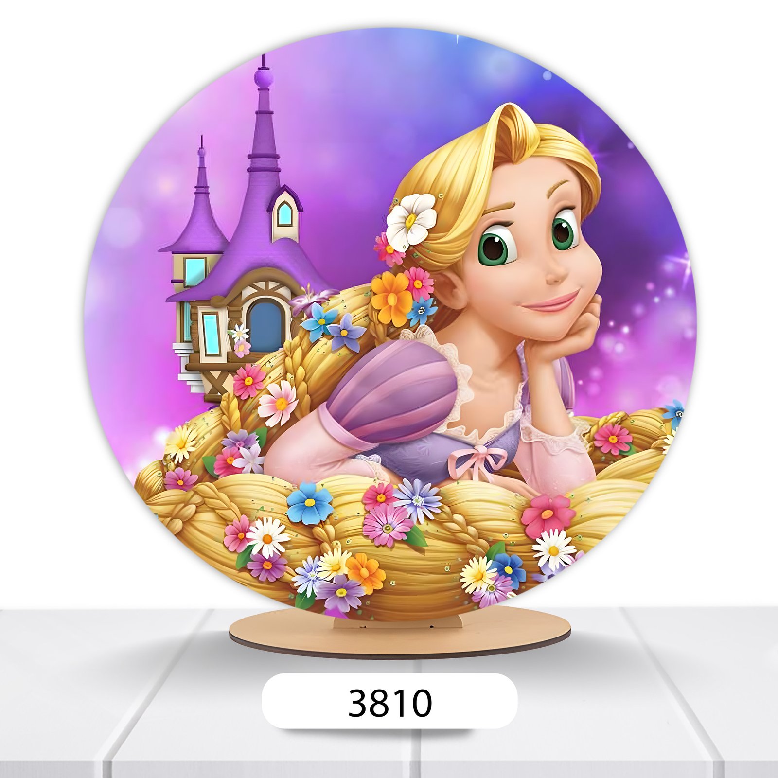 Painel Redondo Rapunzel 50x50cm - Imagem 10