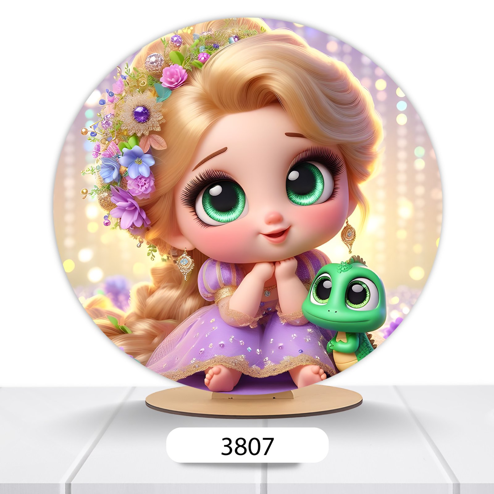 Painel Redondo Rapunzel 50x50cm - Imagem 7