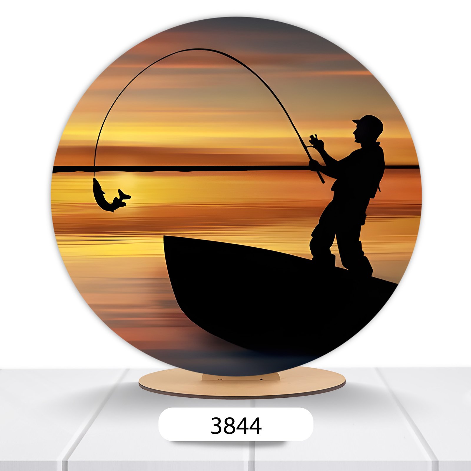 Painel Redondo Pescador 50x50cm