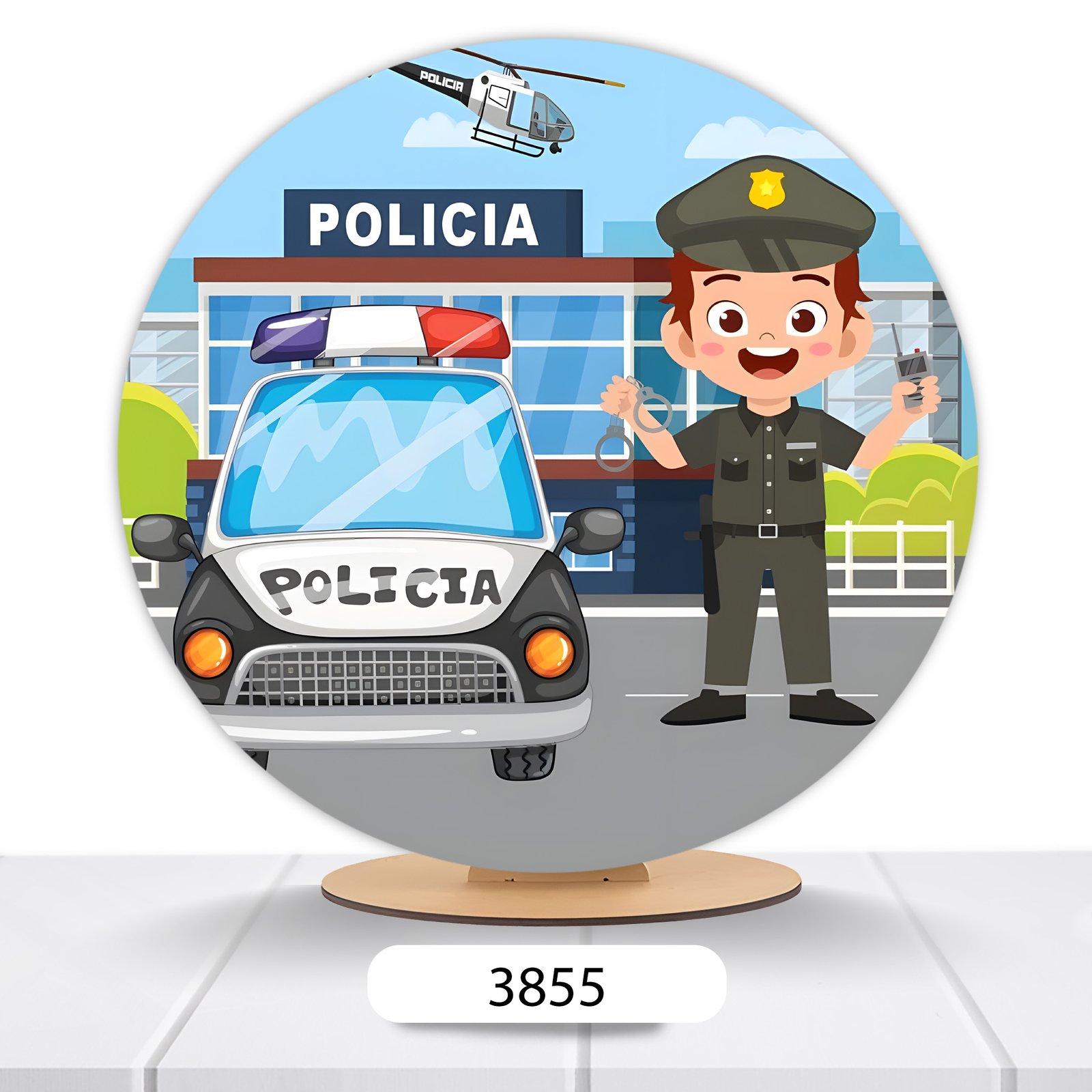 Painel Redondo Policial 50x50cm - Imagem 12
