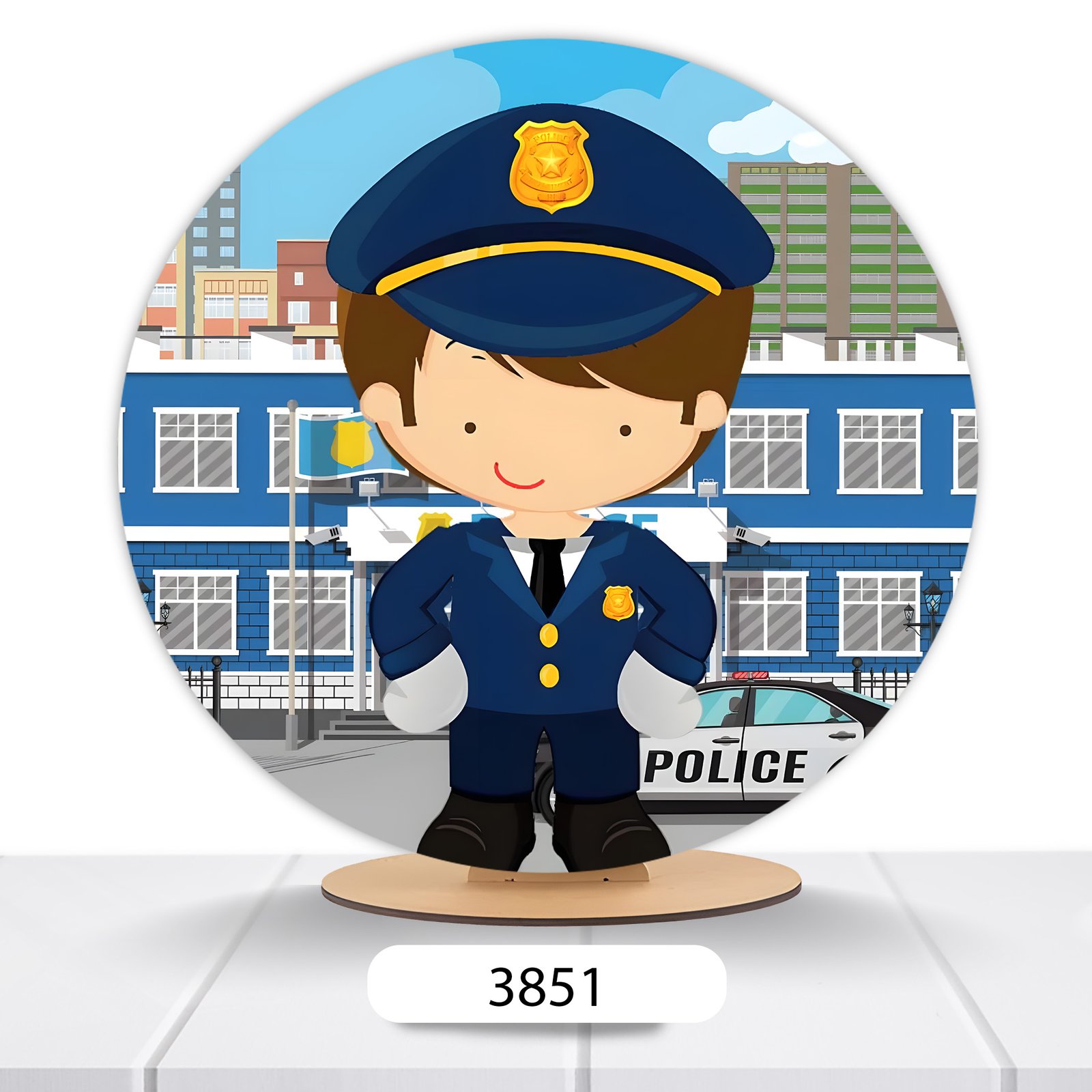 Painel Redondo Policial 50x50cm - Imagem 10
