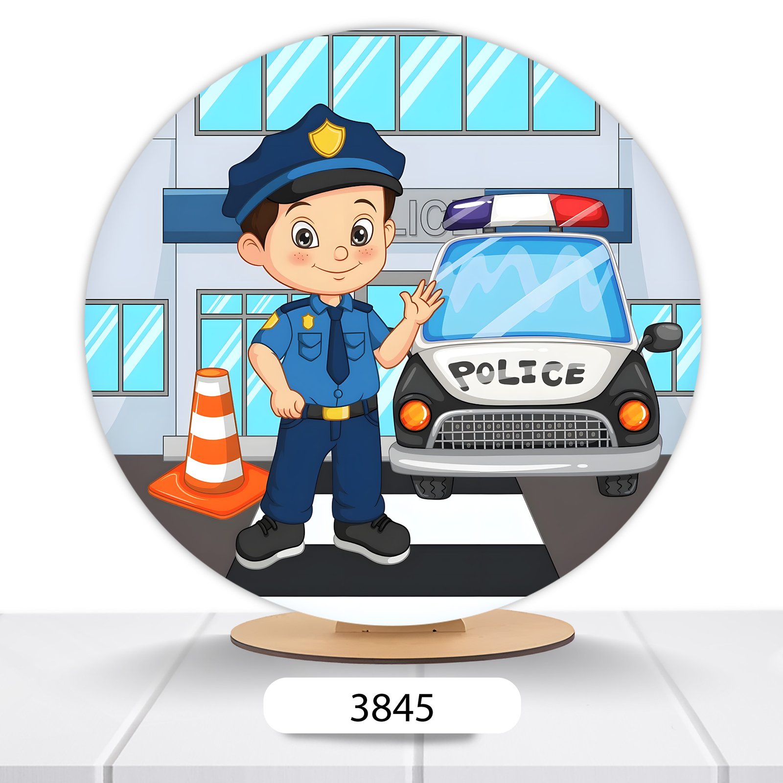 Painel Redondo Policial 50x50cm - Imagem 6