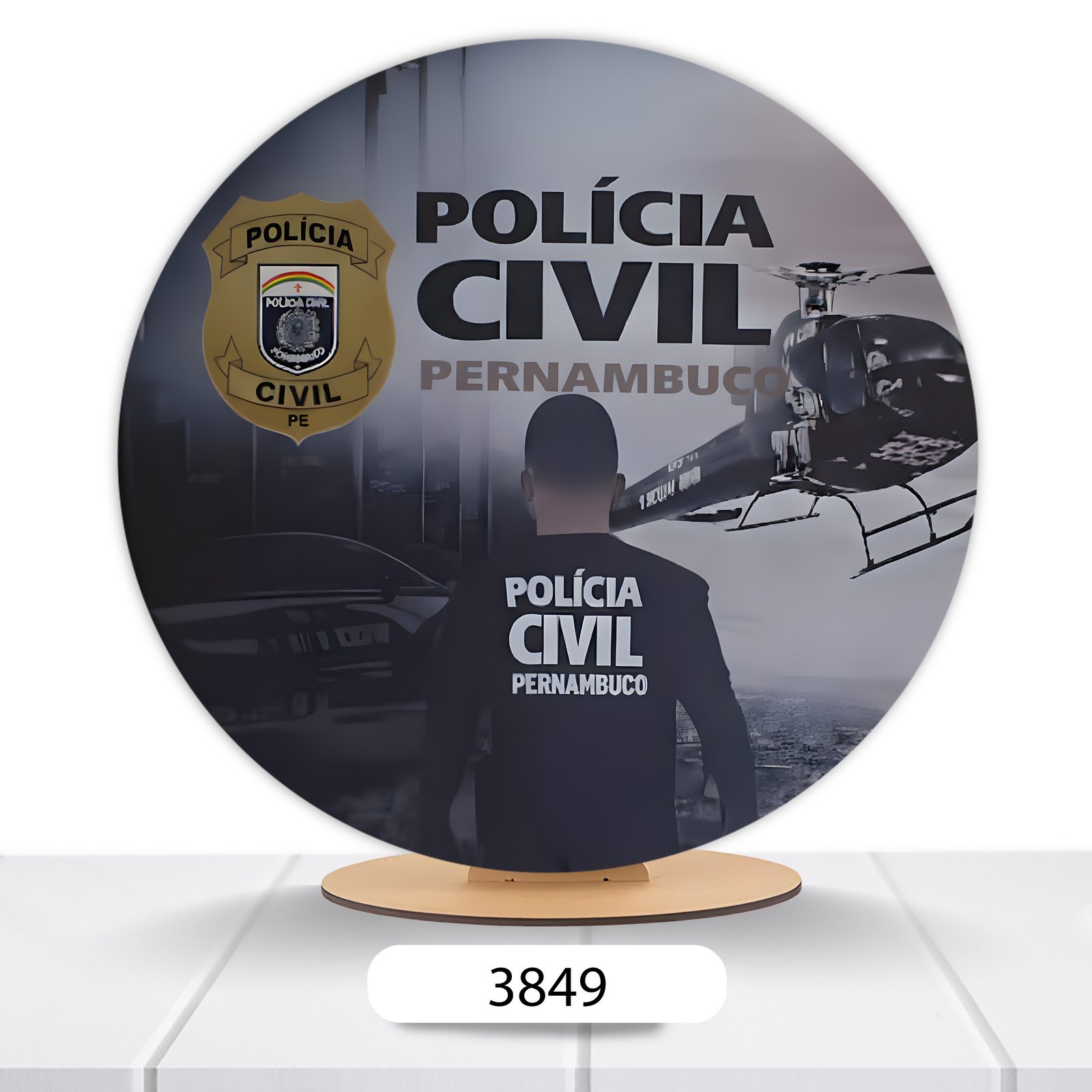 Painel Redondo Policial 50x50cm - Imagem 2