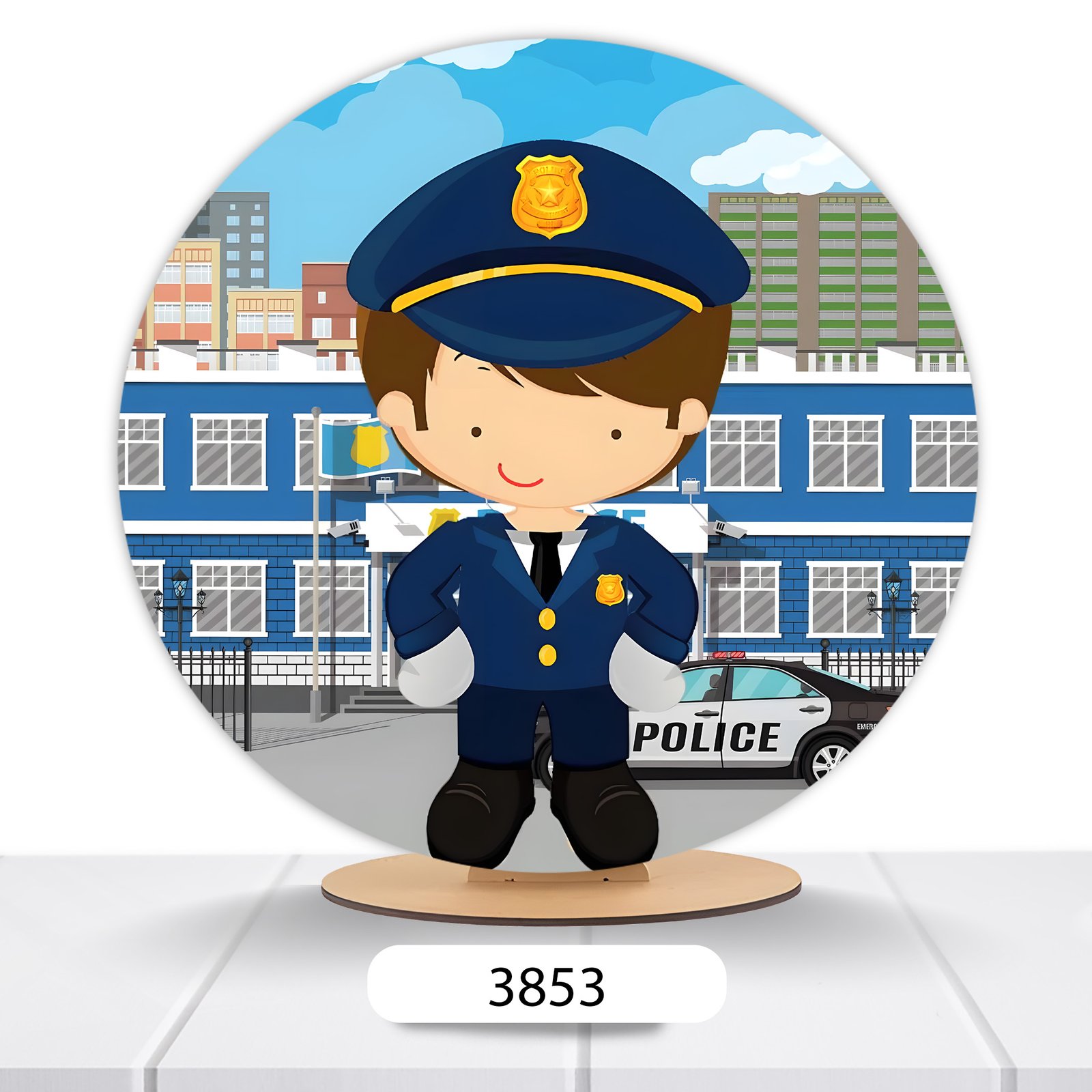 Painel Redondo Policial 50x50cm - Imagem 3