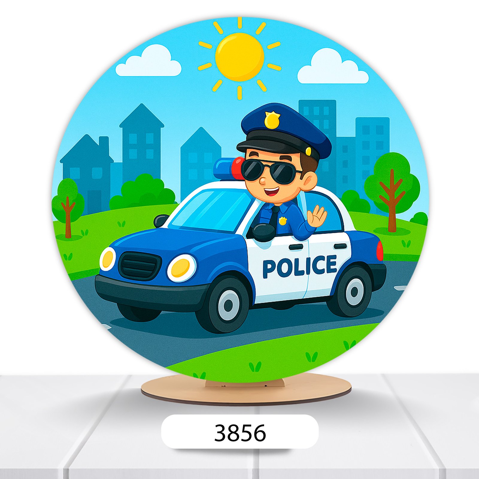 Painel Redondo Policial 50x50cm - Imagem 5