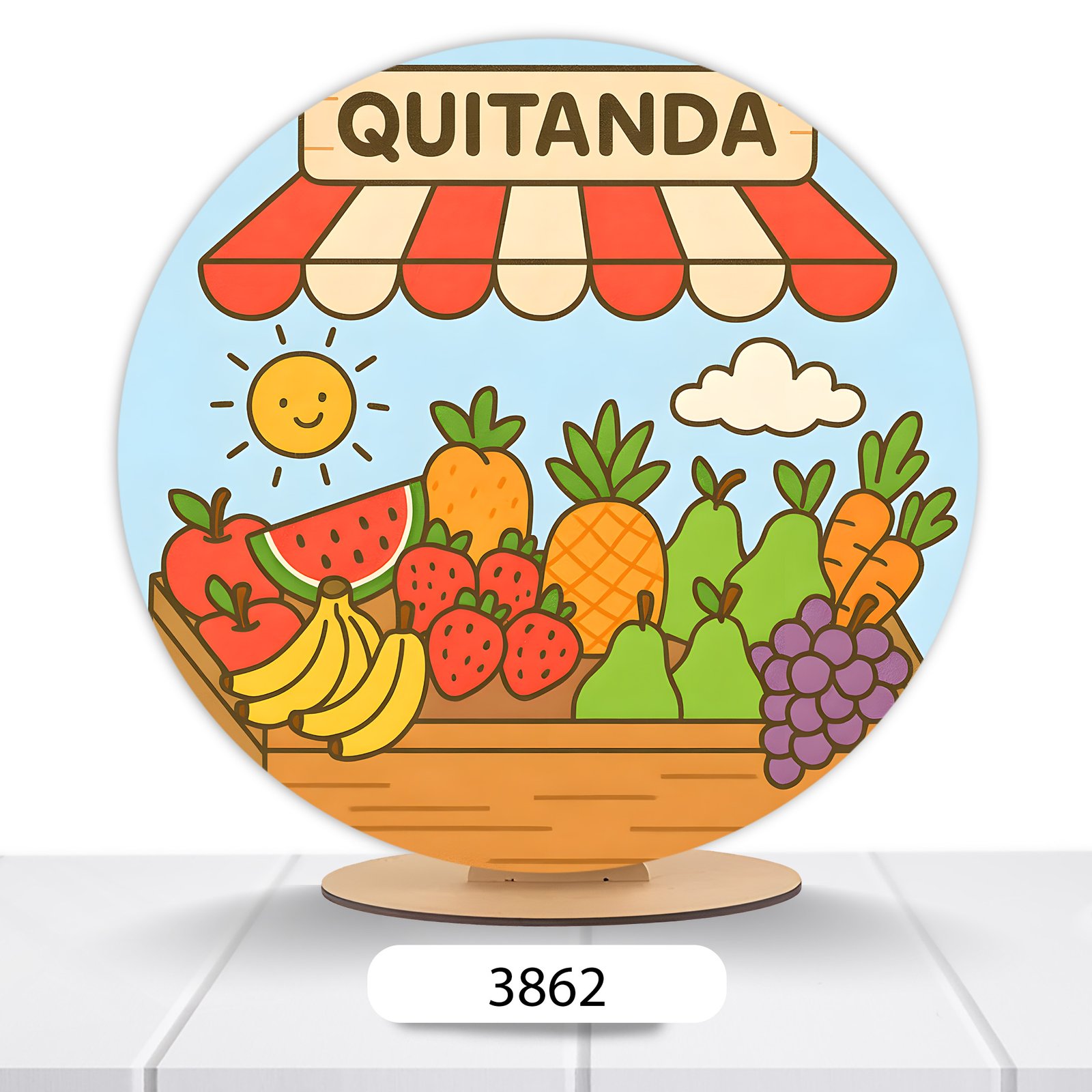 Painel Redondo Quitanda 50x50cm - Imagem 2