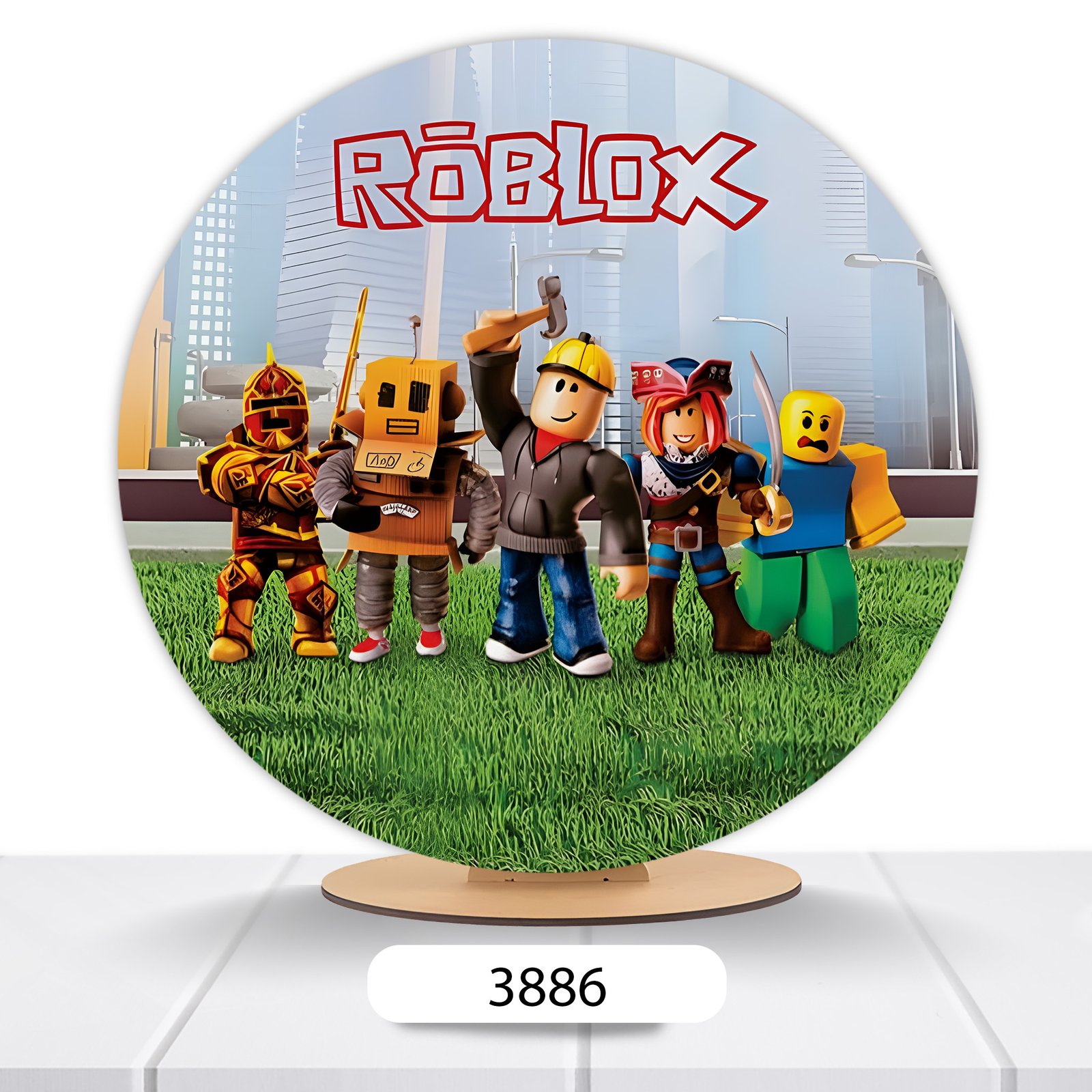 Painel Redondo Roblox 50x50cm - Imagem 7