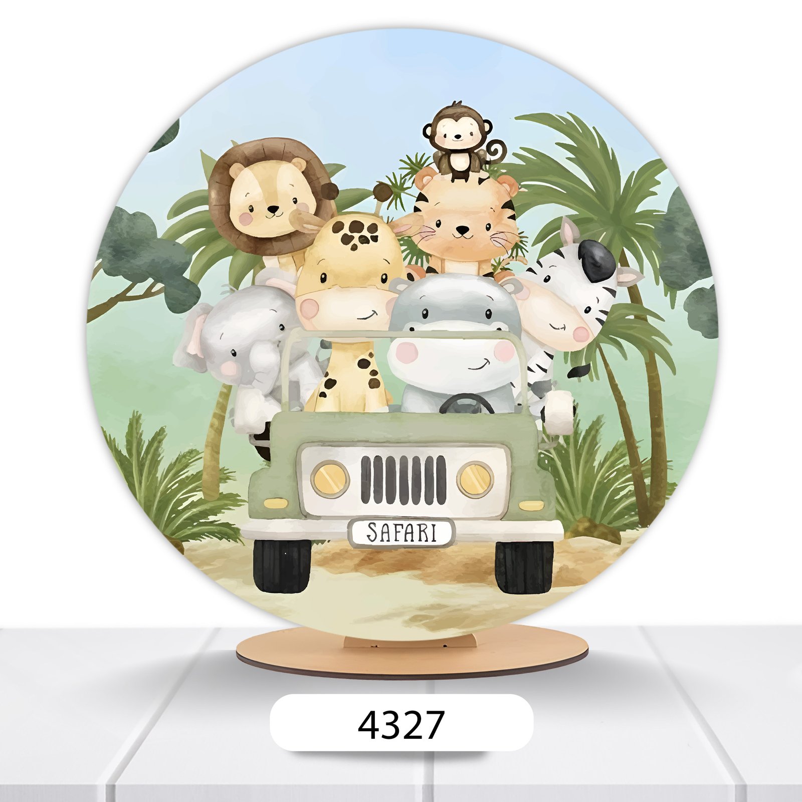 Painel Redondo Safari 50x50cm - Imagem 12