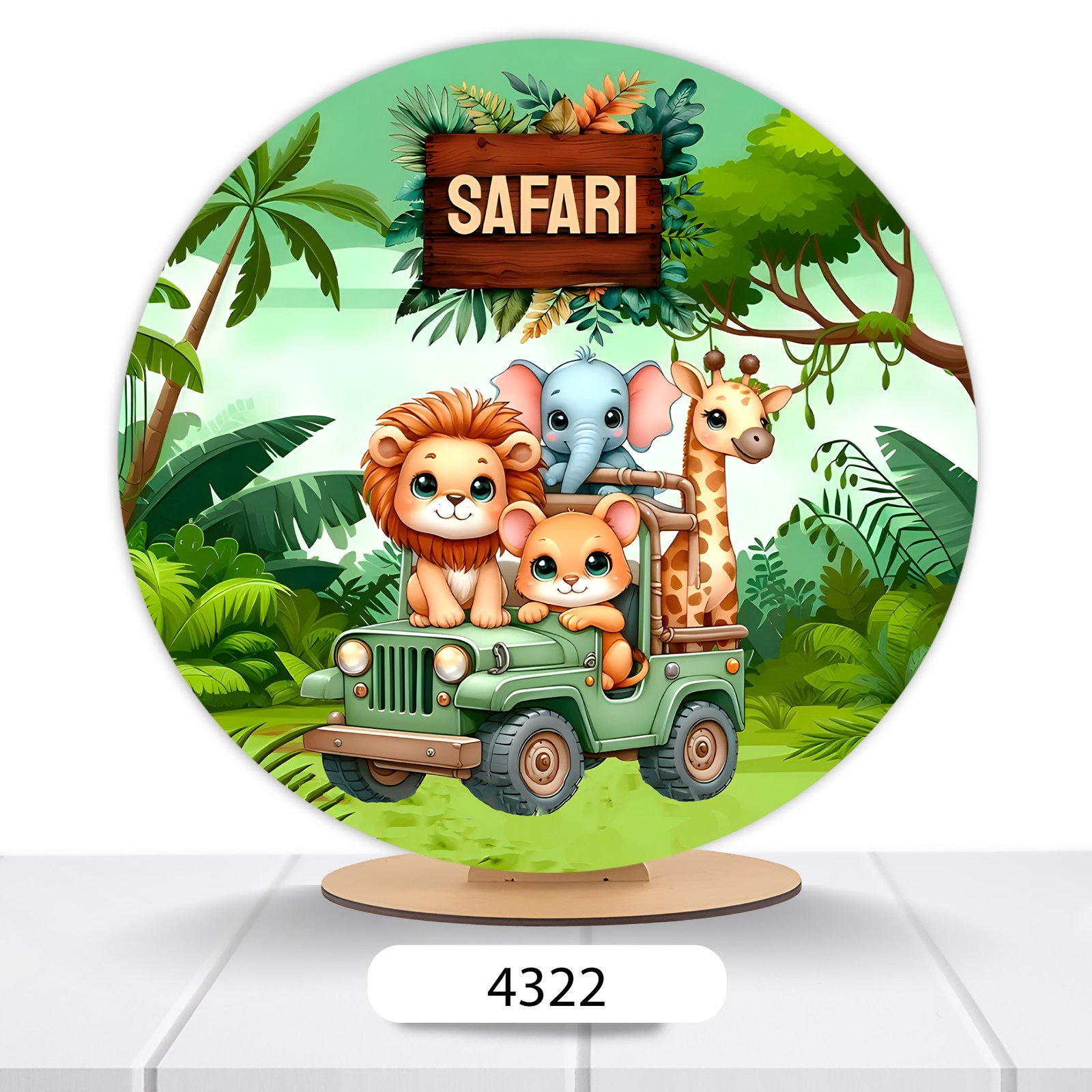 Painel Redondo Safari 50x50cm - Imagem 7