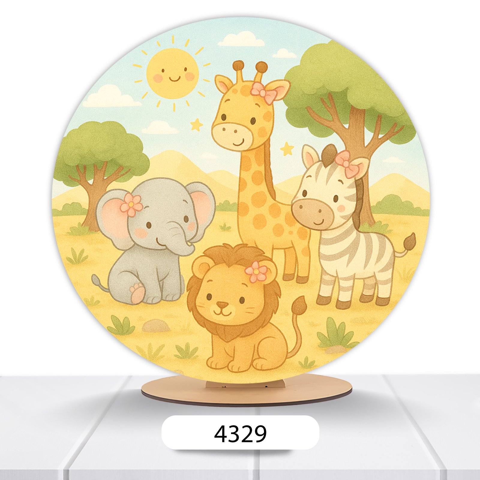 Painel Redondo Safari 50x50cm - Imagem 14