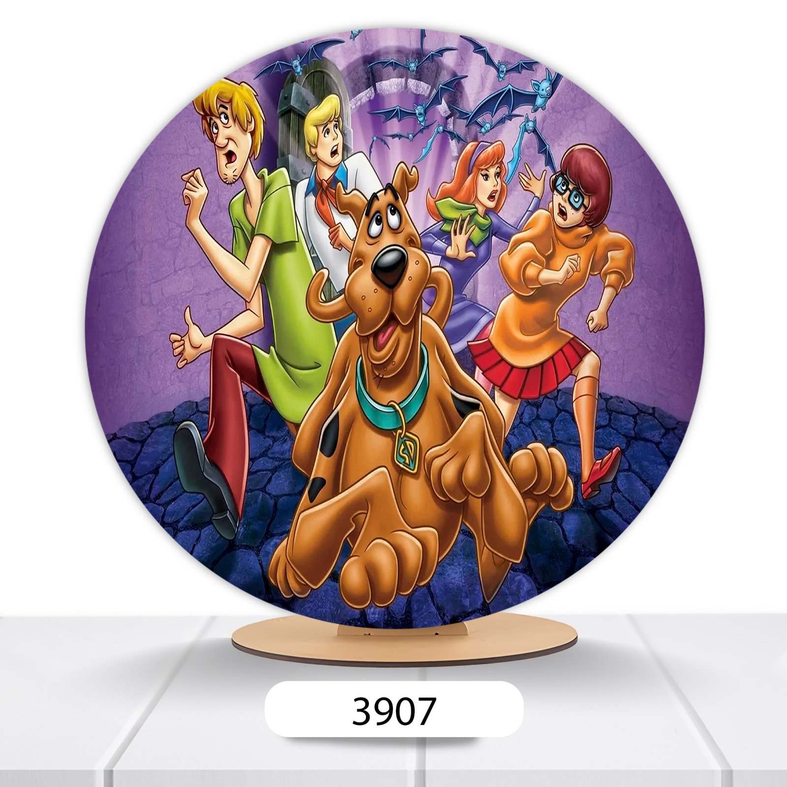 Painel Redondo Scooby-Doo 50x50cm - Imagem 5