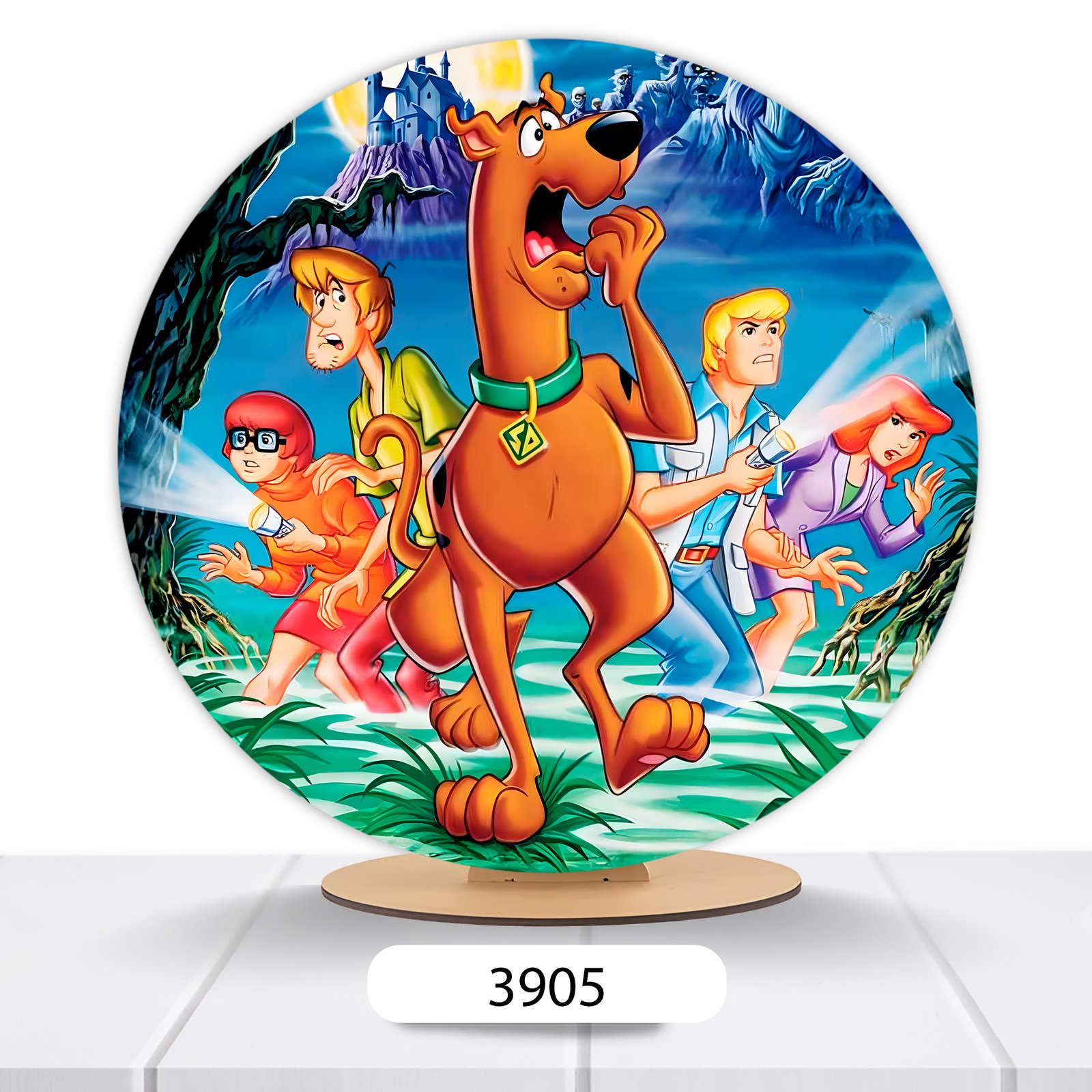 Painel Redondo Scooby-Doo 50x50cm - Imagem 3