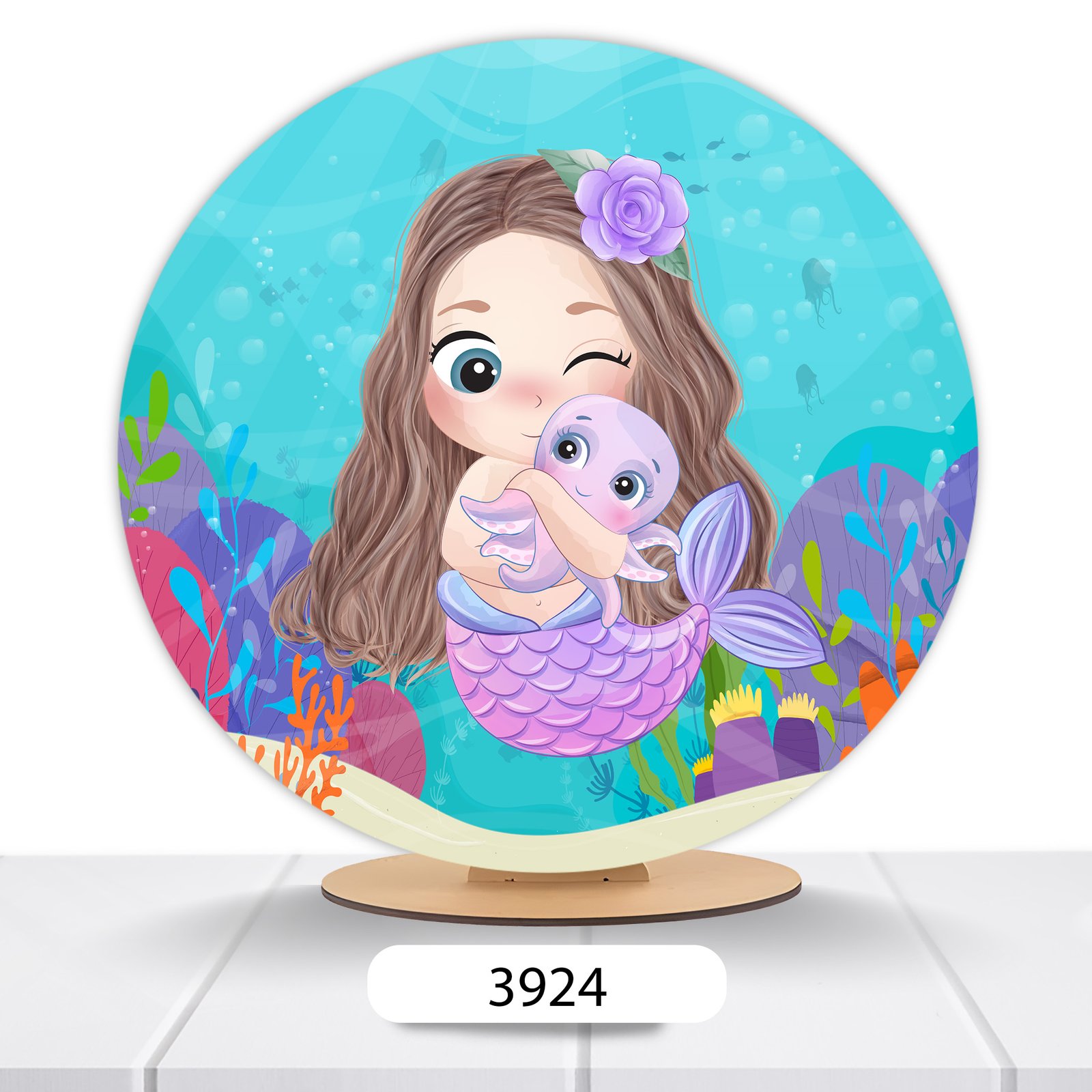 Painel Redondo Sereia 50x50cm - Imagem 17