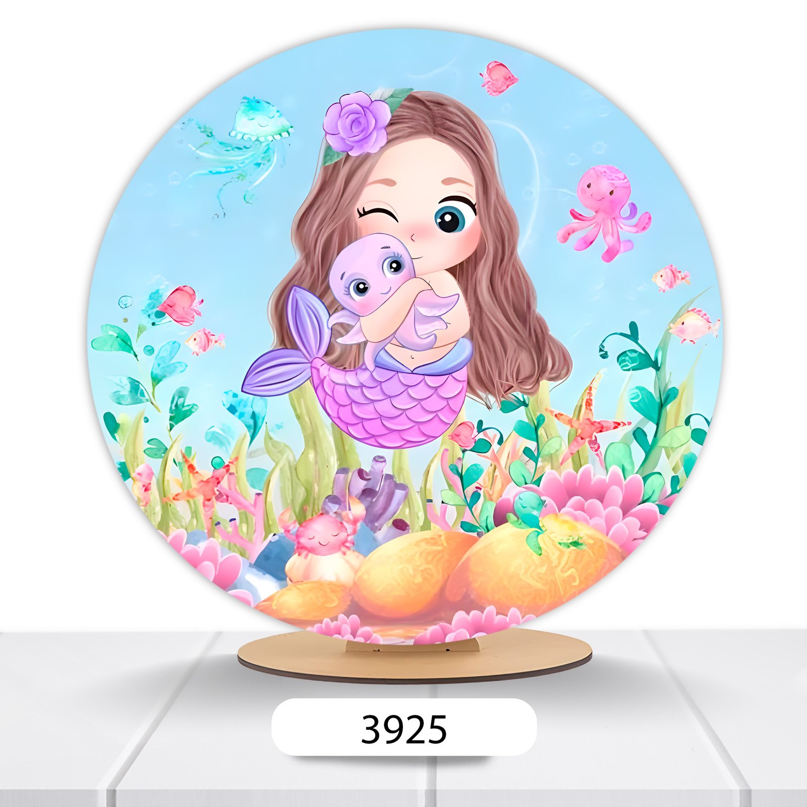 Painel Redondo Sereia 50x50cm - Imagem 18