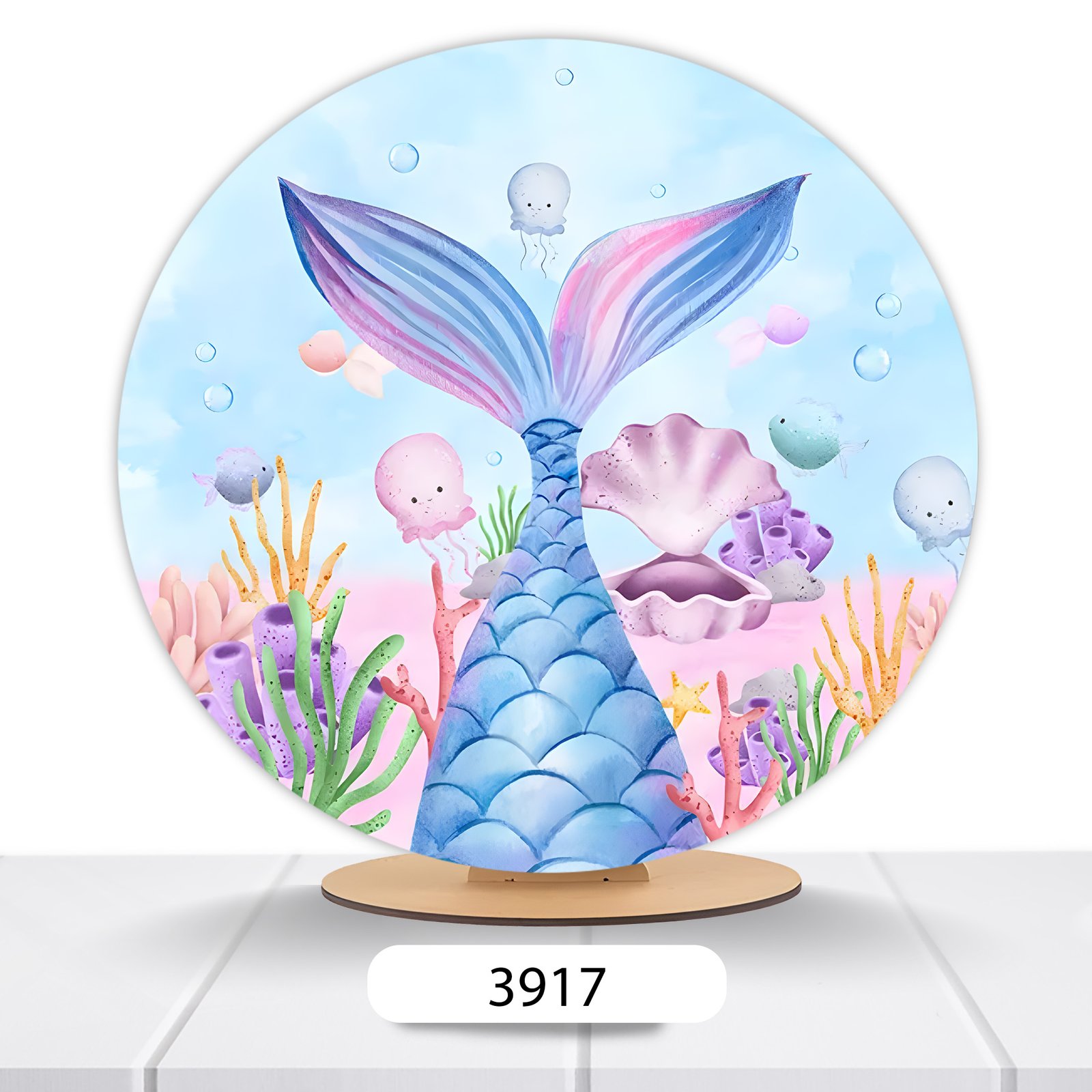 Painel Redondo Sereia 50x50cm - Imagem 10