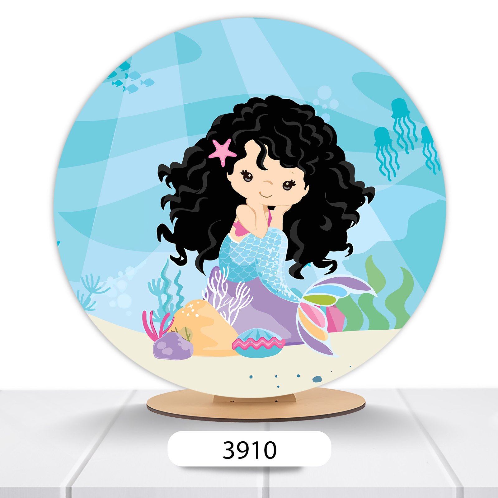 Painel Redondo Sereia 50x50cm - Imagem 3