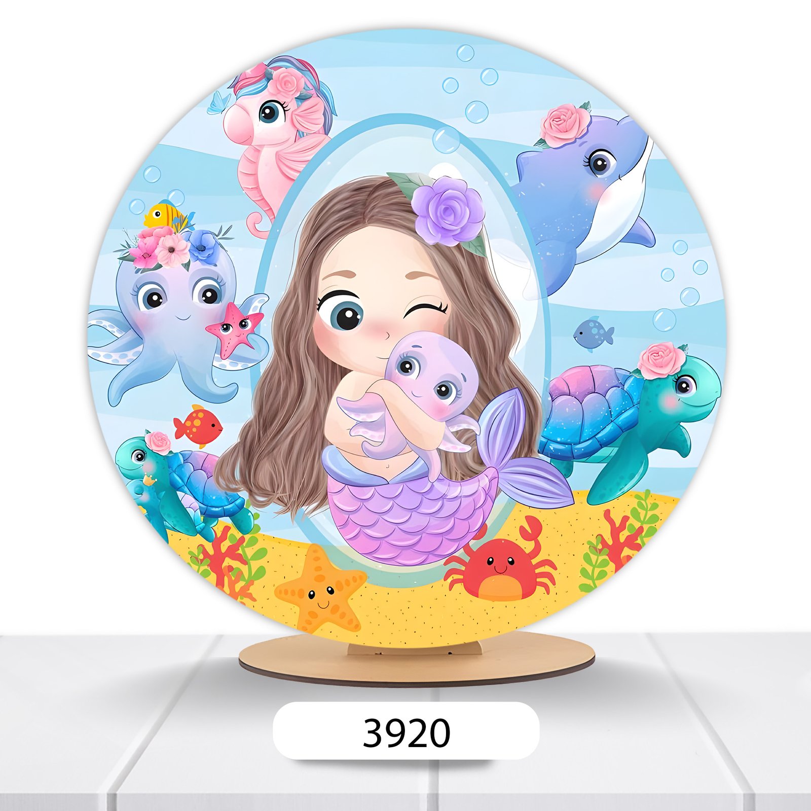 Painel Redondo Sereia 50x50cm - Imagem 13