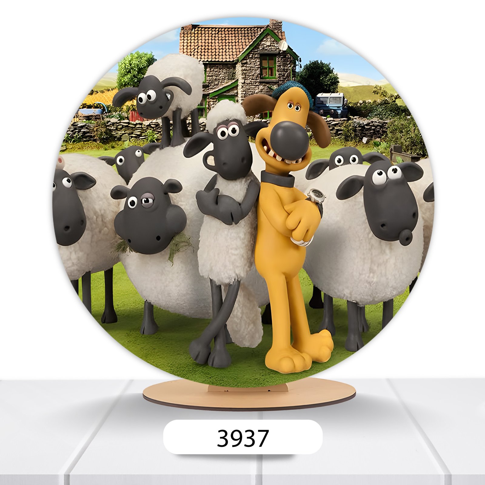 Painel Redondo Shaun O Carneiro 50x50cm