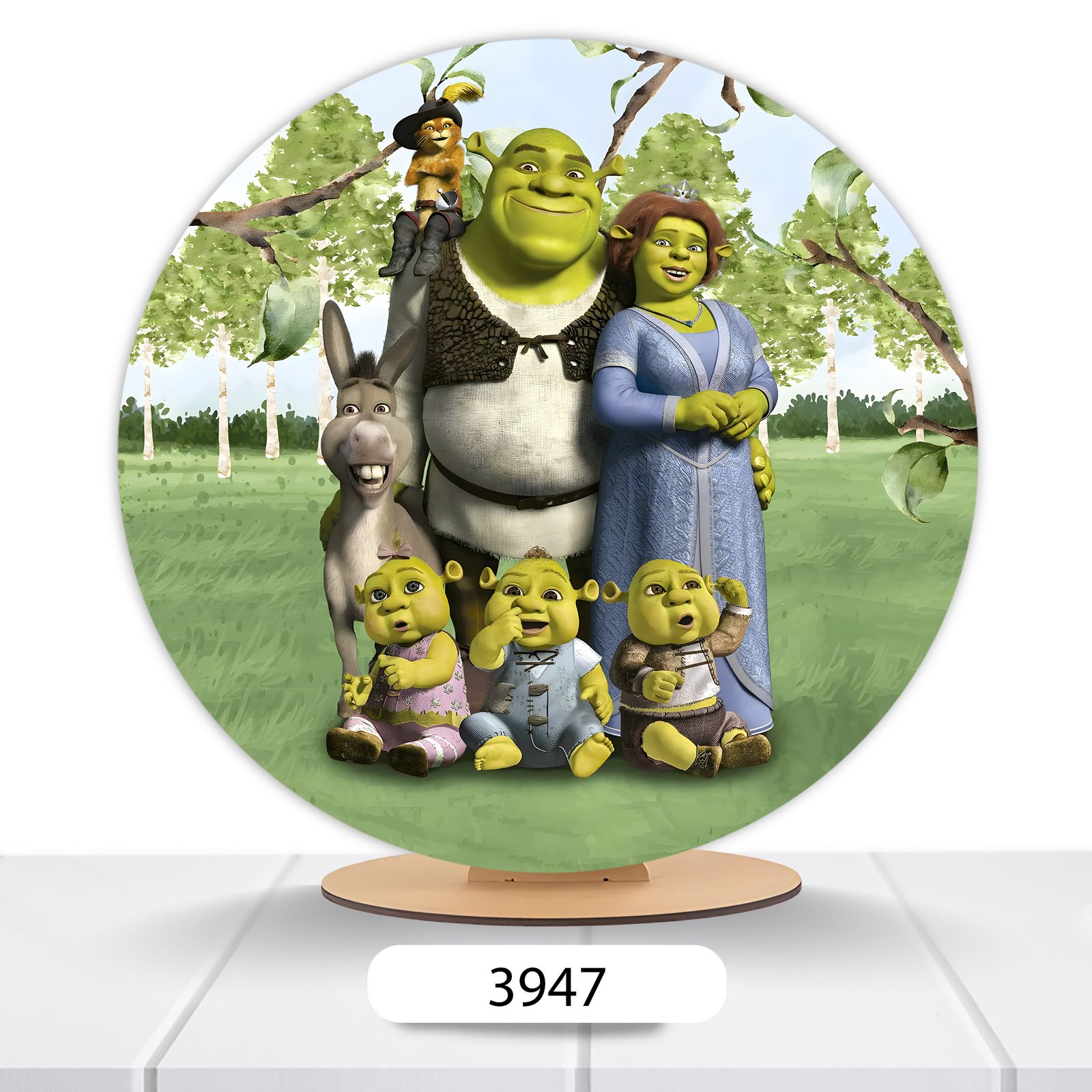 Painel Redondo Shrek 50x50cm - Imagem 4