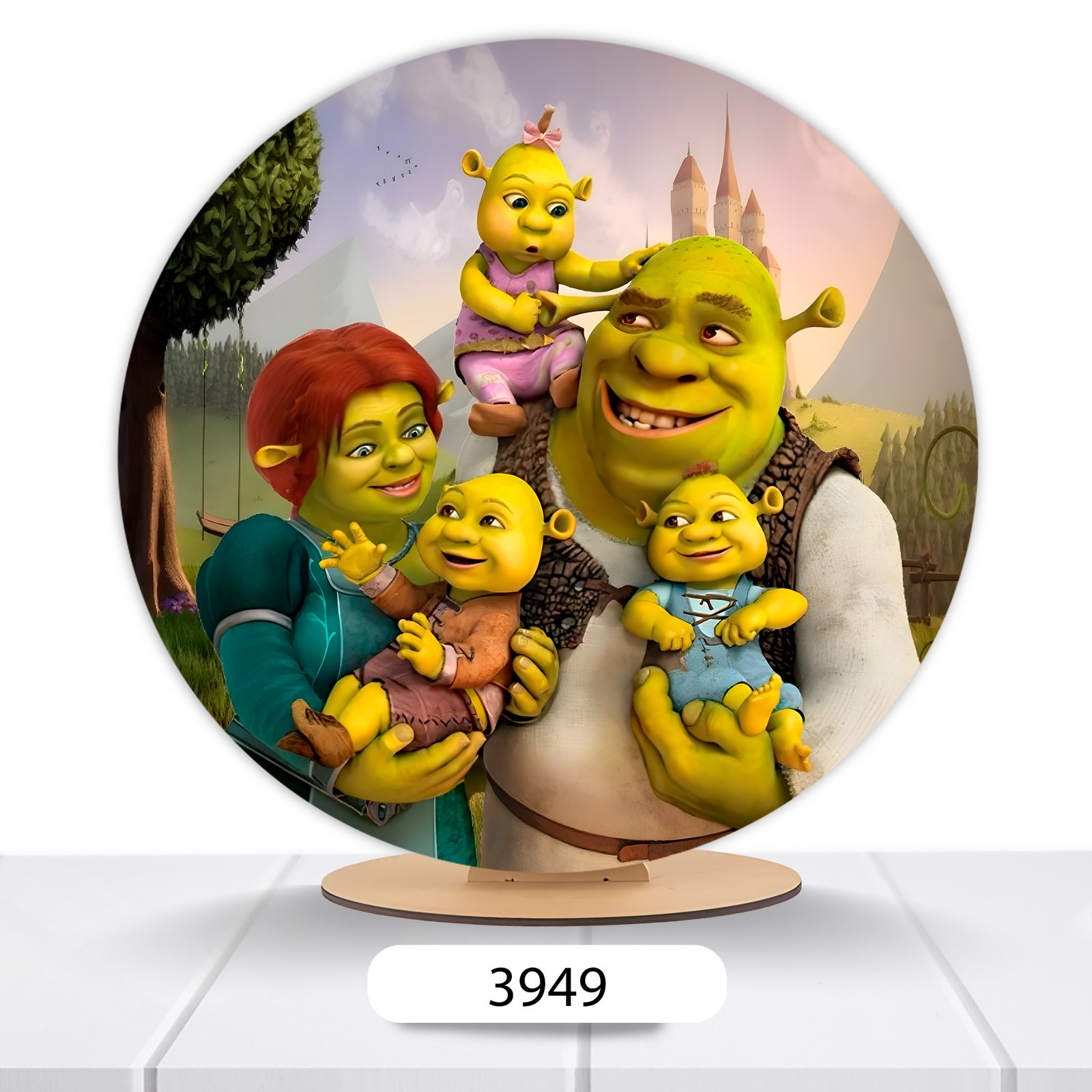 Painel Redondo Shrek 50x50cm - Imagem 6