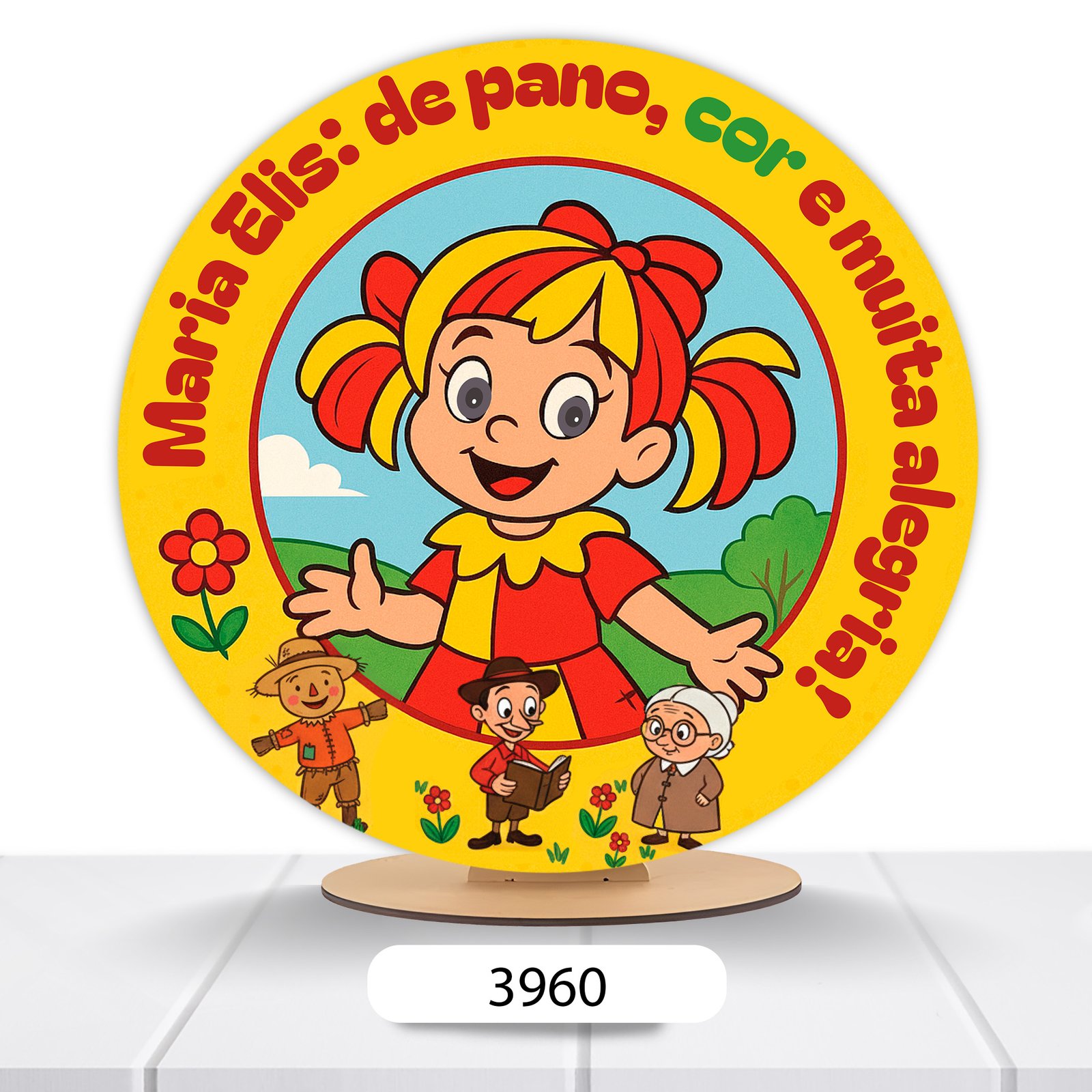 Painel Redondo Sítio Do Pica-Pau Amarelo 50x50cm - Imagem 7