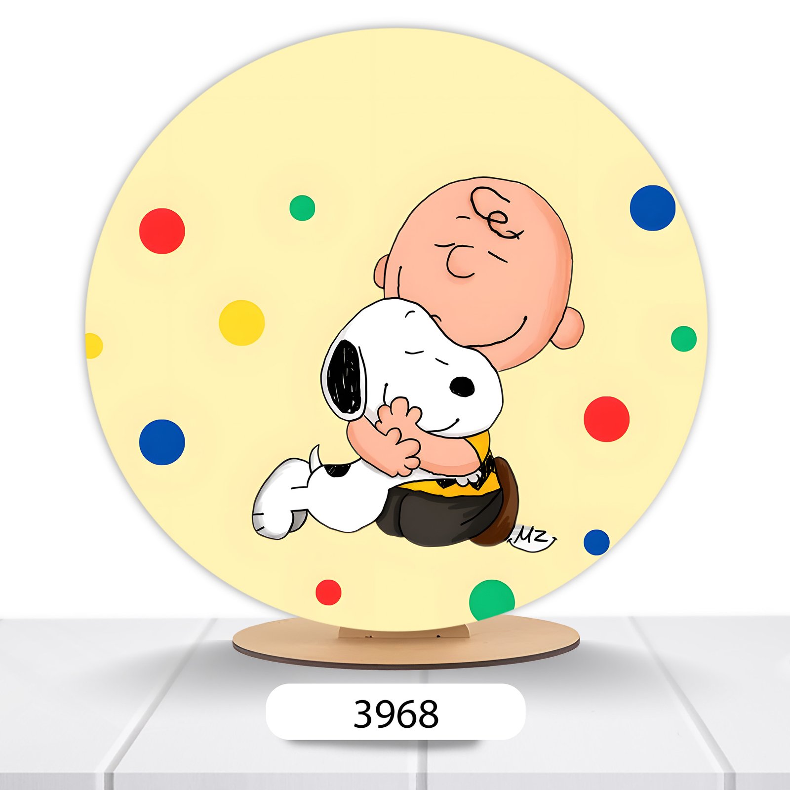 Painel Redondo Snoopy 50x50cm