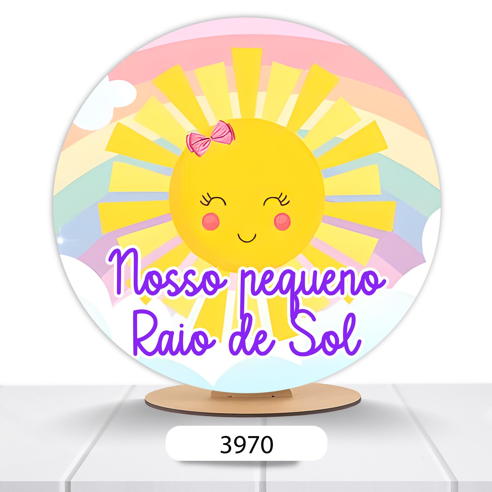 Painel Redondo Sol 50x50cm - Imagem 2