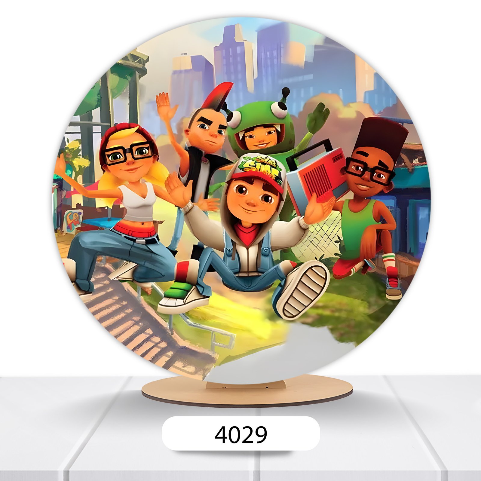 Painel Redondo Subway Surfers 50x50cm