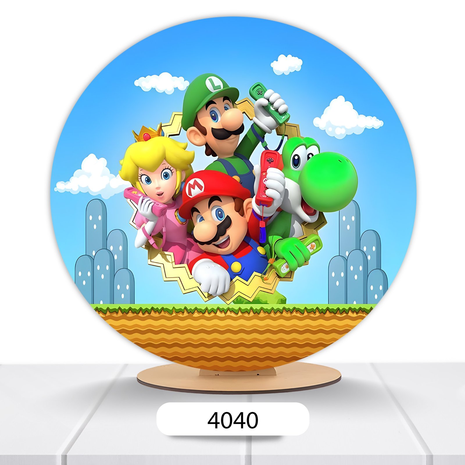 Painel Redondo Super Mario 50x50cm - Imagem 11