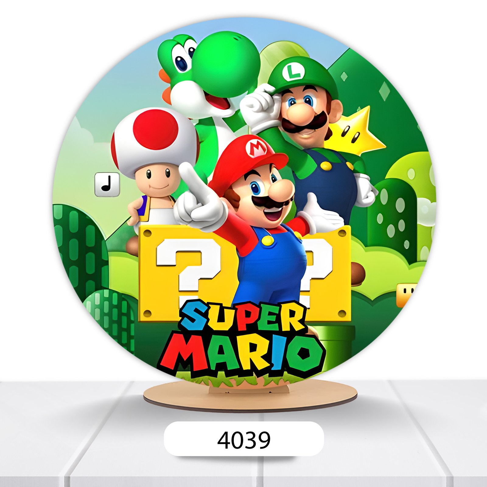 Painel Redondo Super Mario 50x50cm - Imagem 10