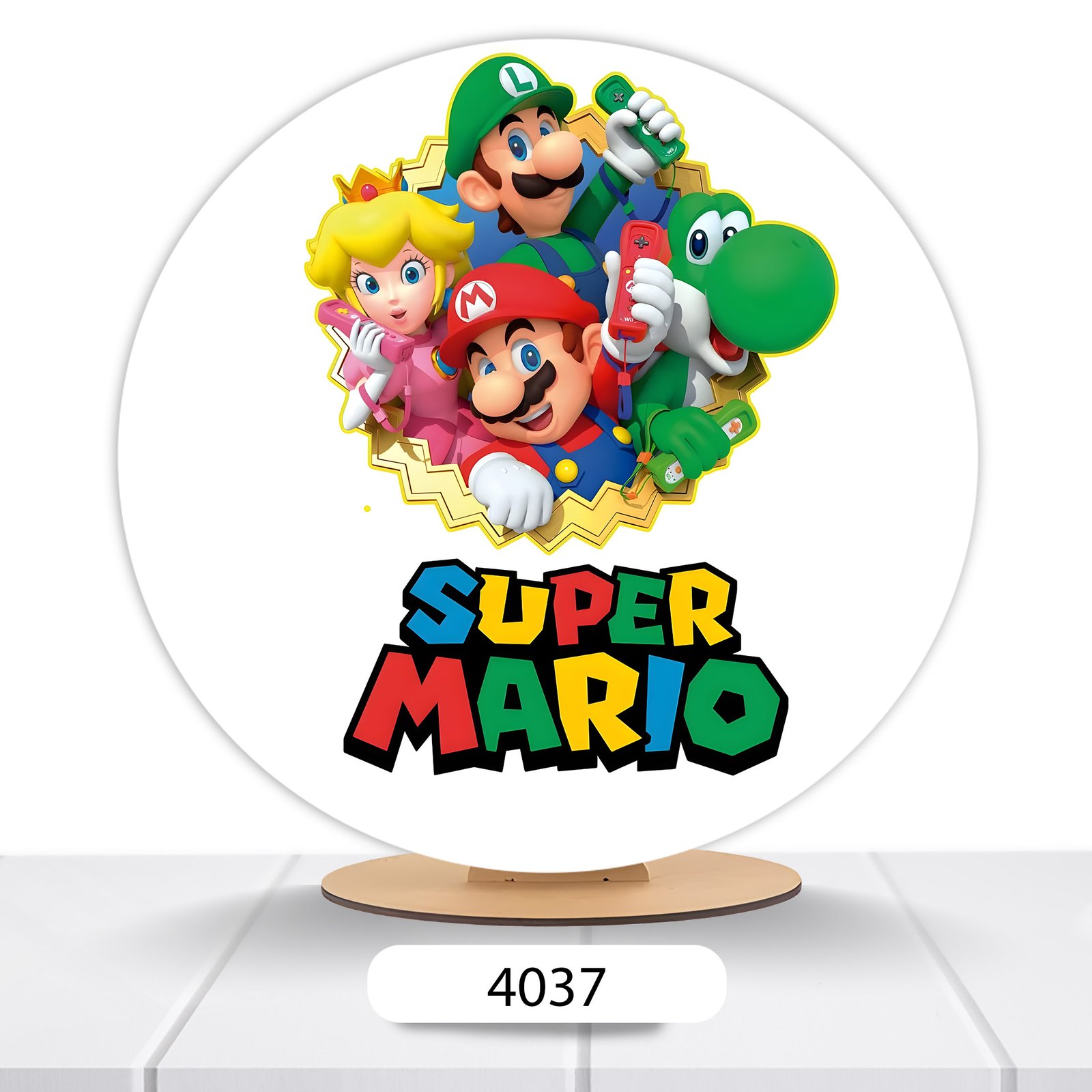 Painel Redondo Super Mario 50x50cm - Imagem 8