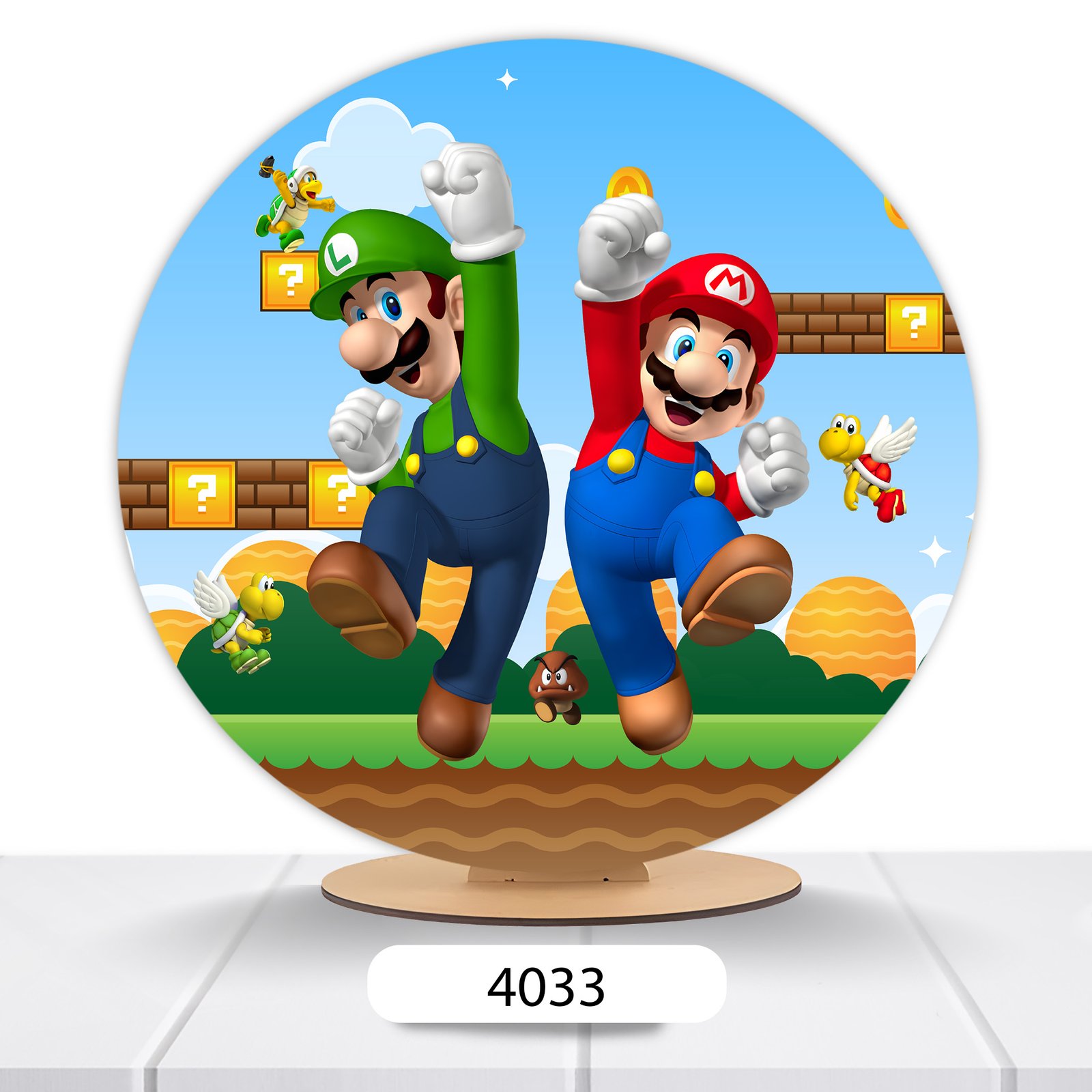 Painel Redondo Super Mario 50x50cm - Imagem 4