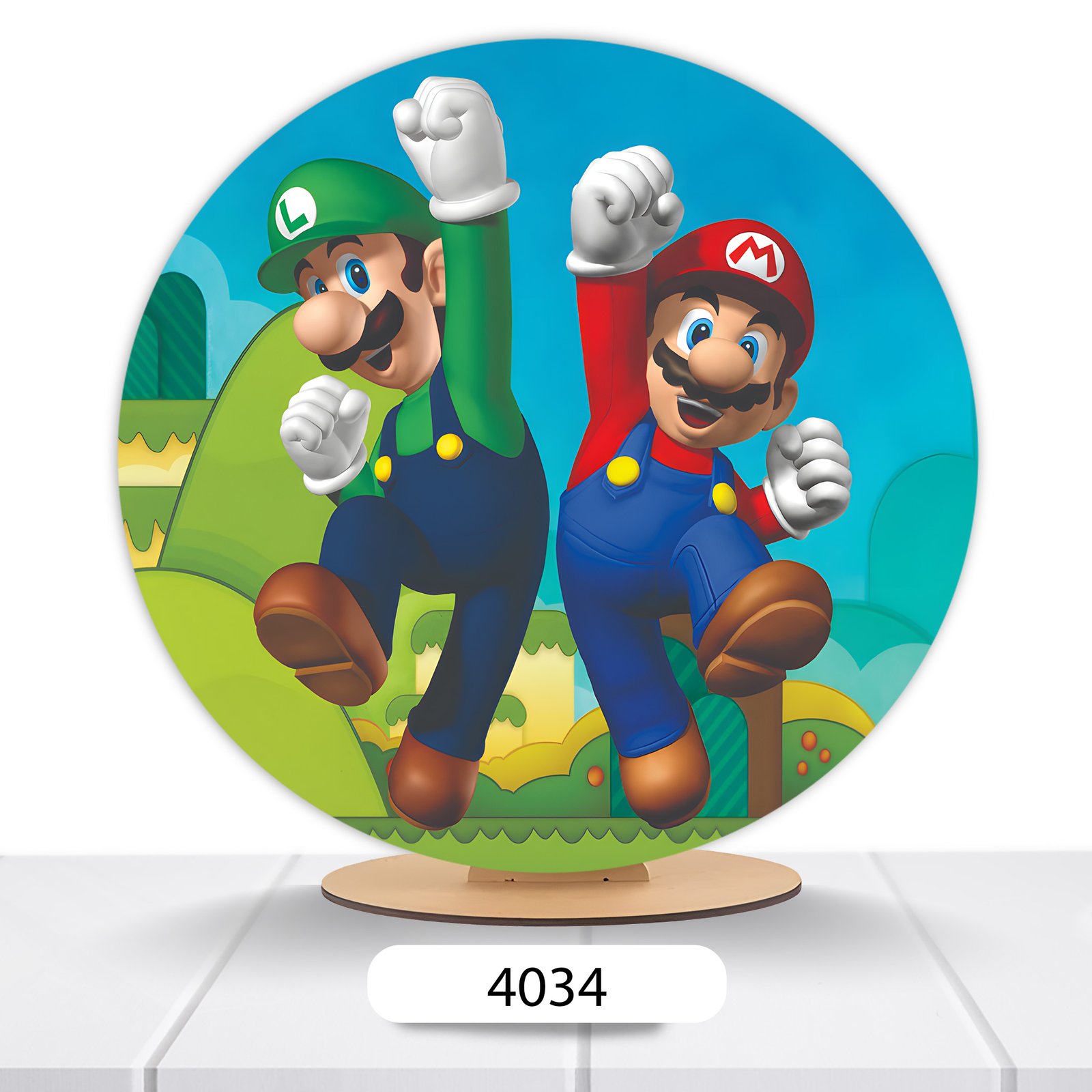 Painel Redondo Super Mario 50x50cm - Imagem 5