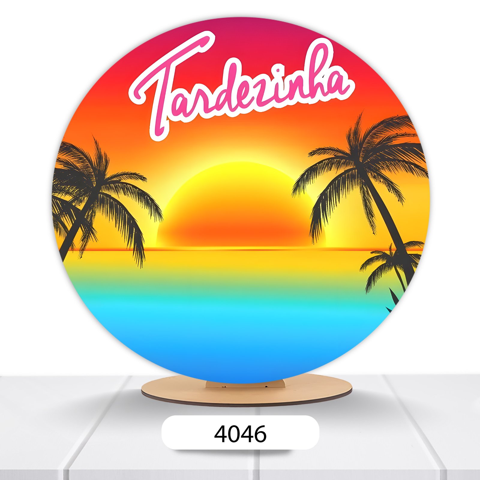 Painel Redondo Tardezinha 50x50cm - Imagem 5