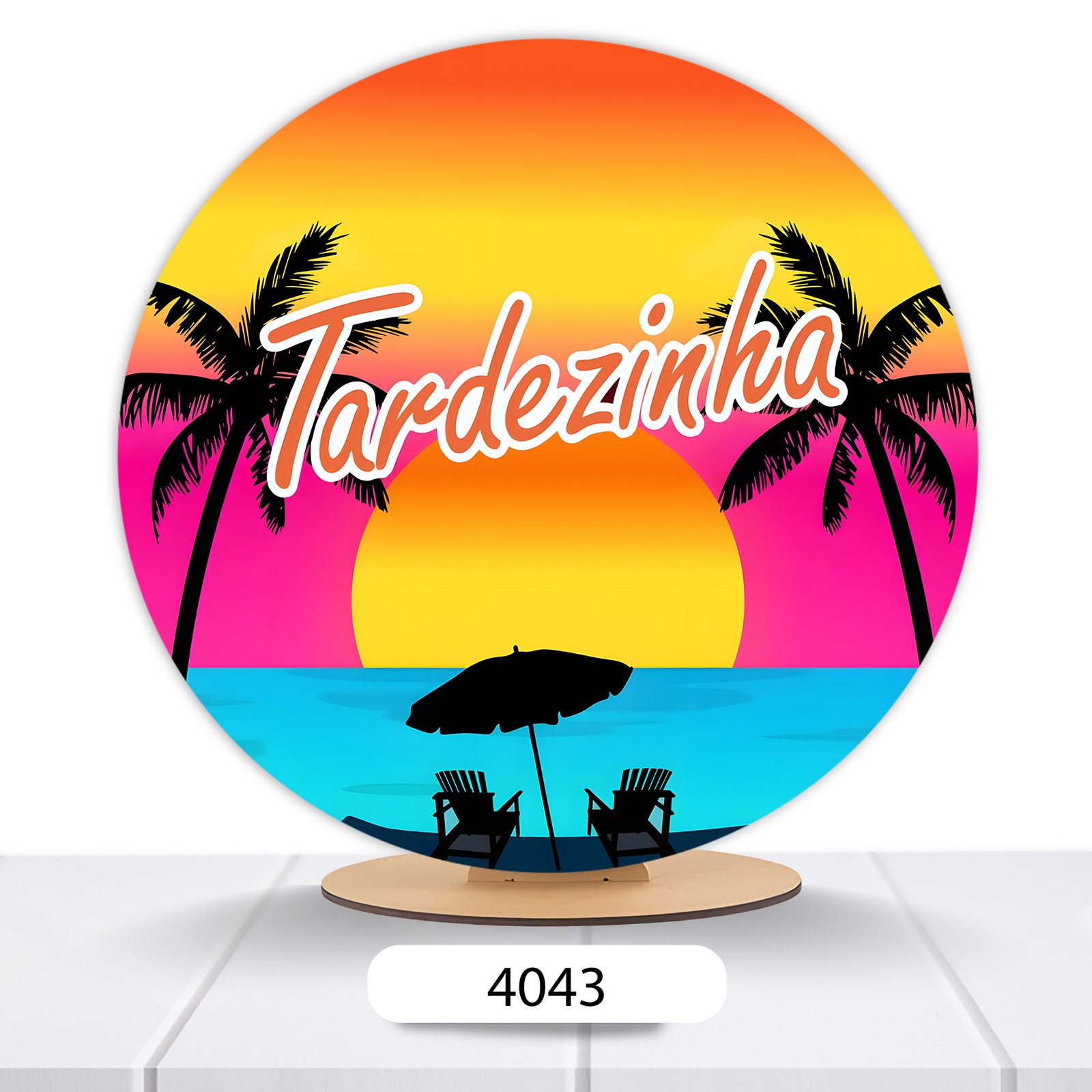 Painel Redondo Tardezinha 50x50cm - Imagem 2