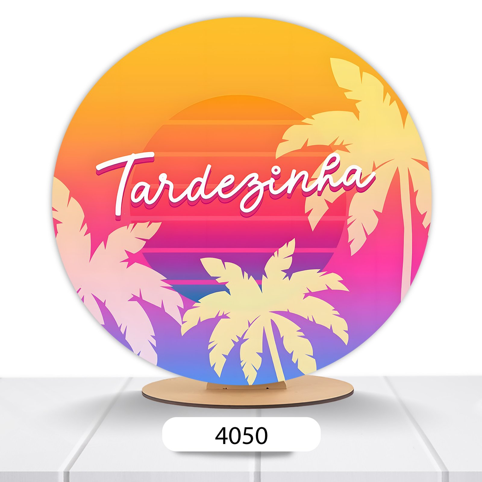 Painel Redondo Tardezinha 50x50cm - Imagem 9