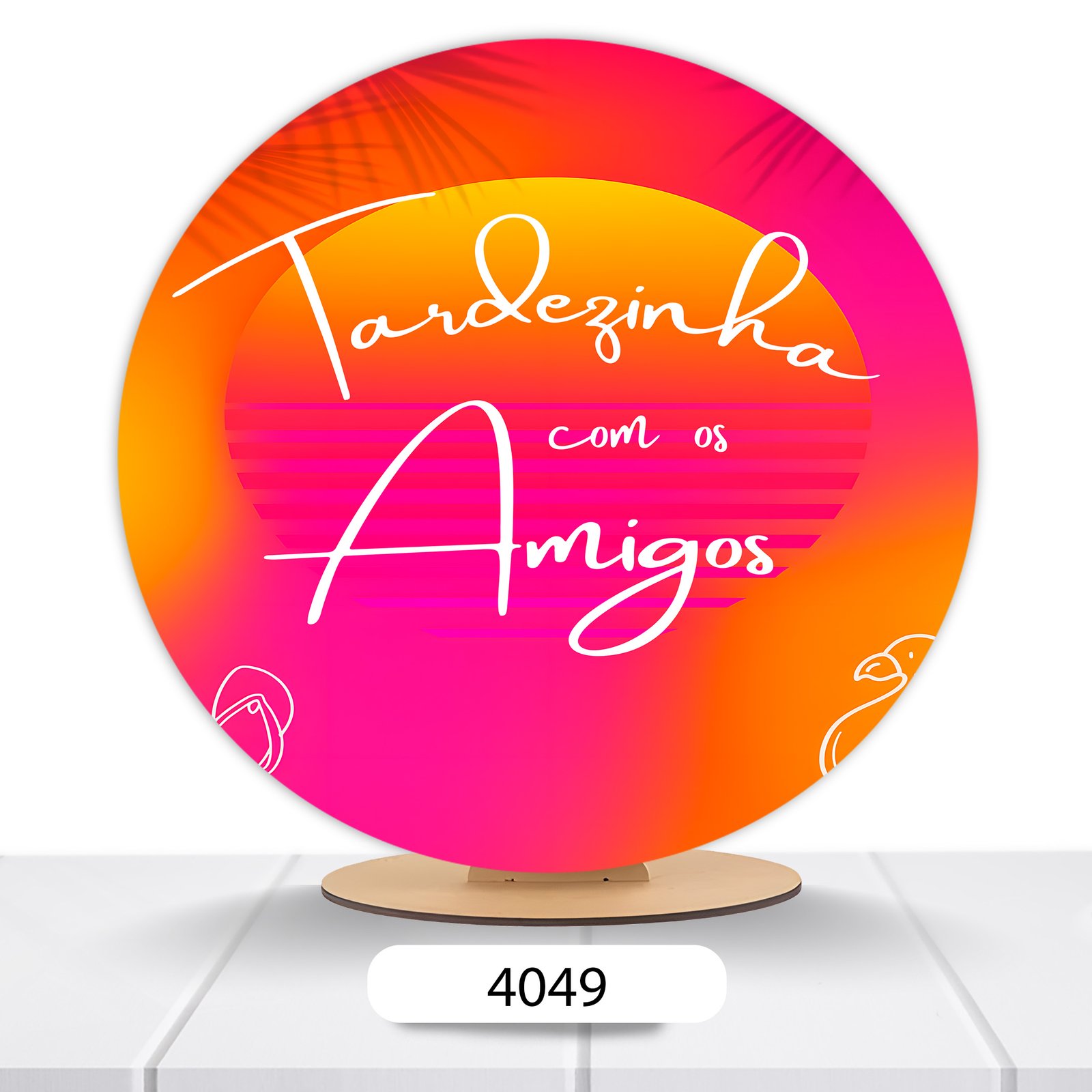 Painel Redondo Tardezinha 50x50cm - Imagem 8