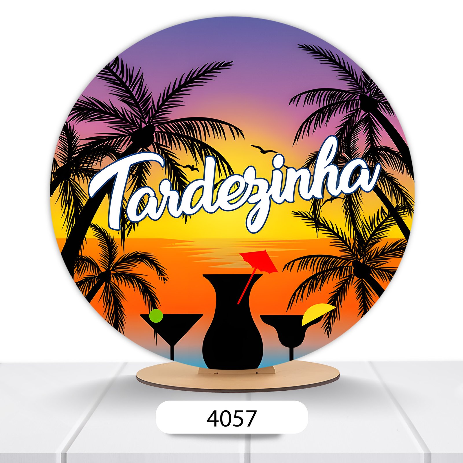 Painel Redondo Tardezinha 50x50cm - Imagem 16