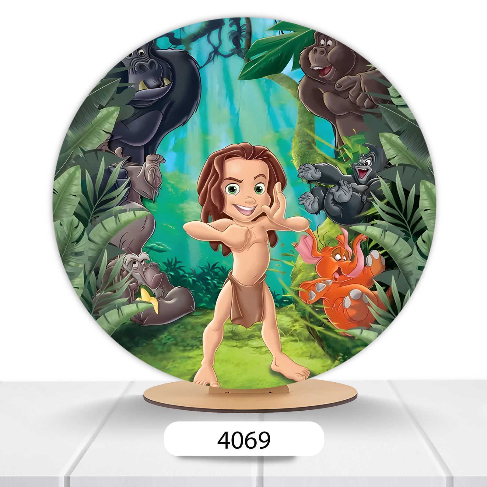 Painel Redondo Tarzan 50x50cm