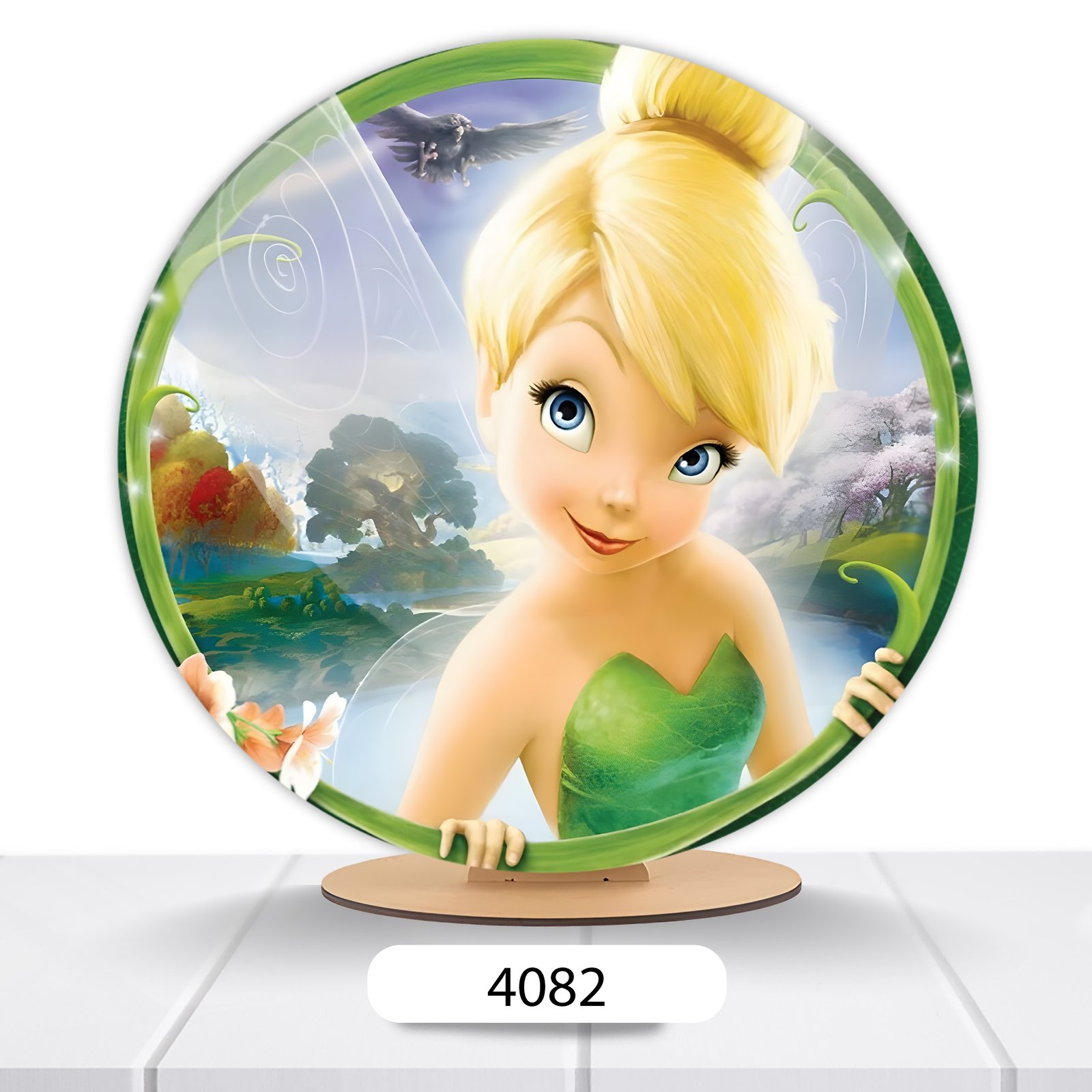 Painel Redondo Tinker Bell/Sininho 50x50cm - Imagem 4