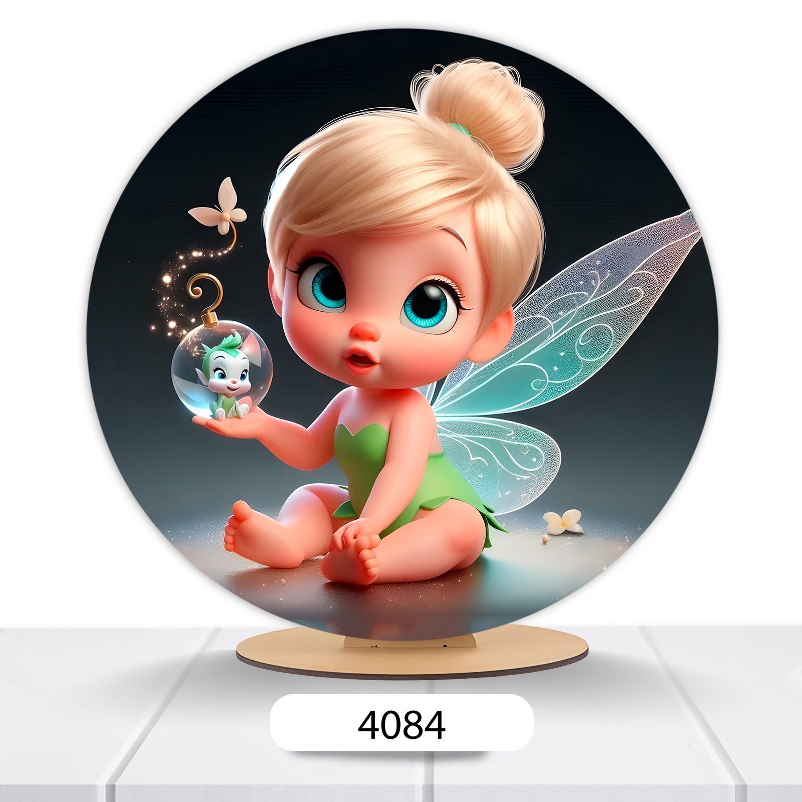 Painel Redondo Tinker Bell/Sininho 50x50cm - Imagem 8