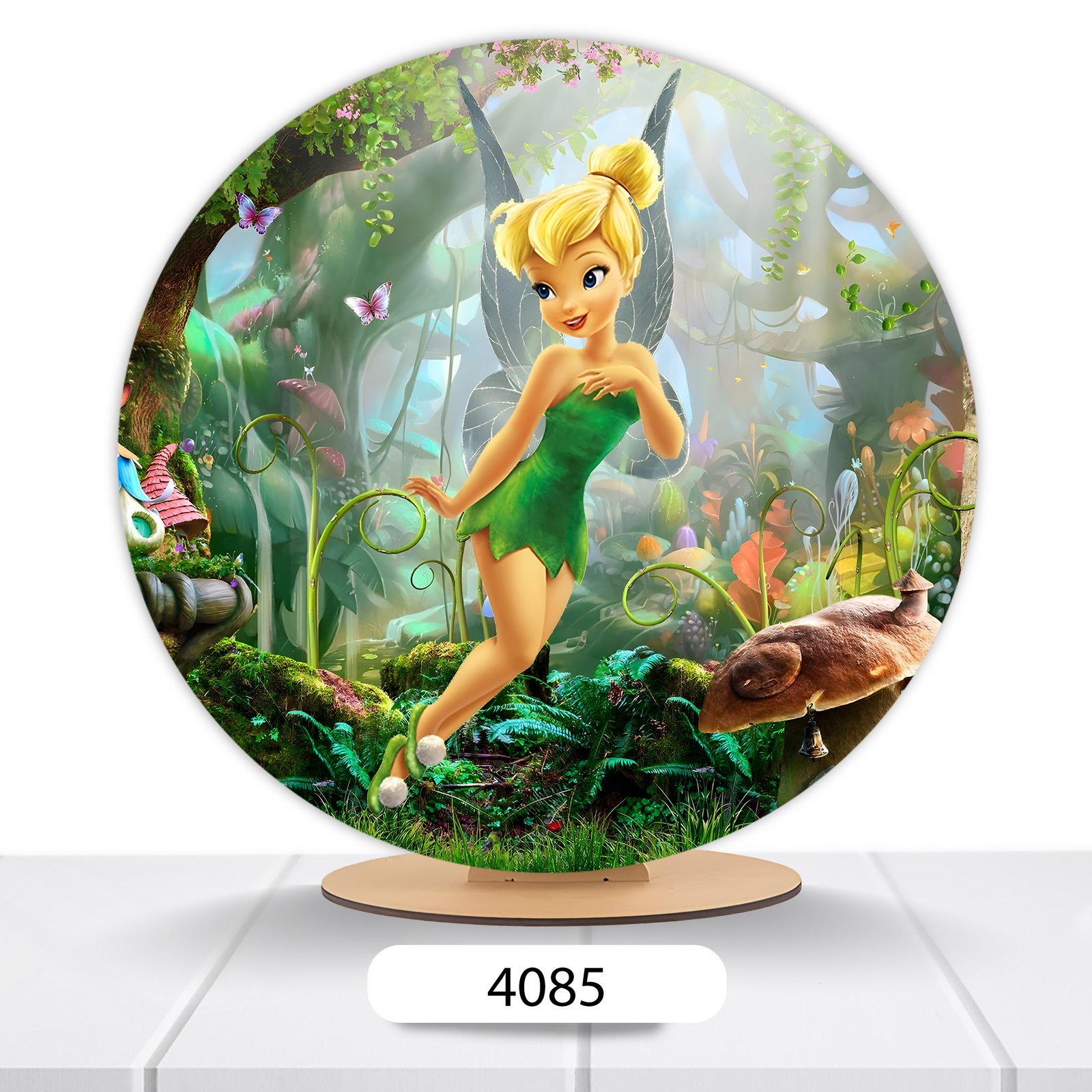 Painel Redondo Tinker Bell/Sininho 50x50cm - Imagem 6