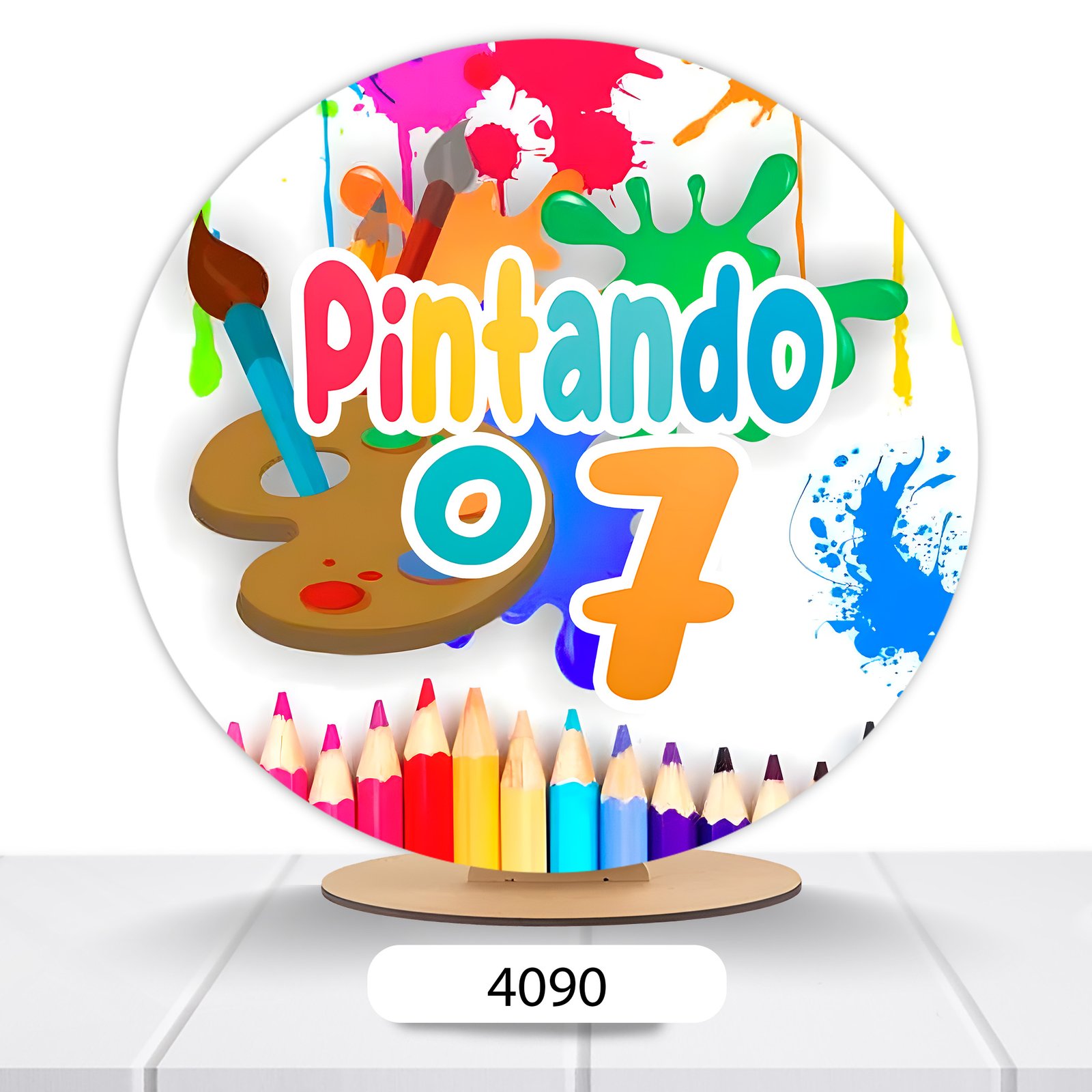 Painel Redondo Pintura 50x50cm - Imagem 4